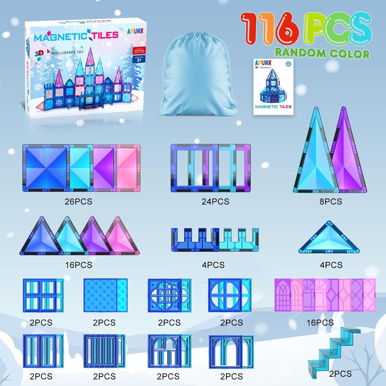 Bloques de Construcción Magnéticos BuluKe 116 PCS 3D Diamante