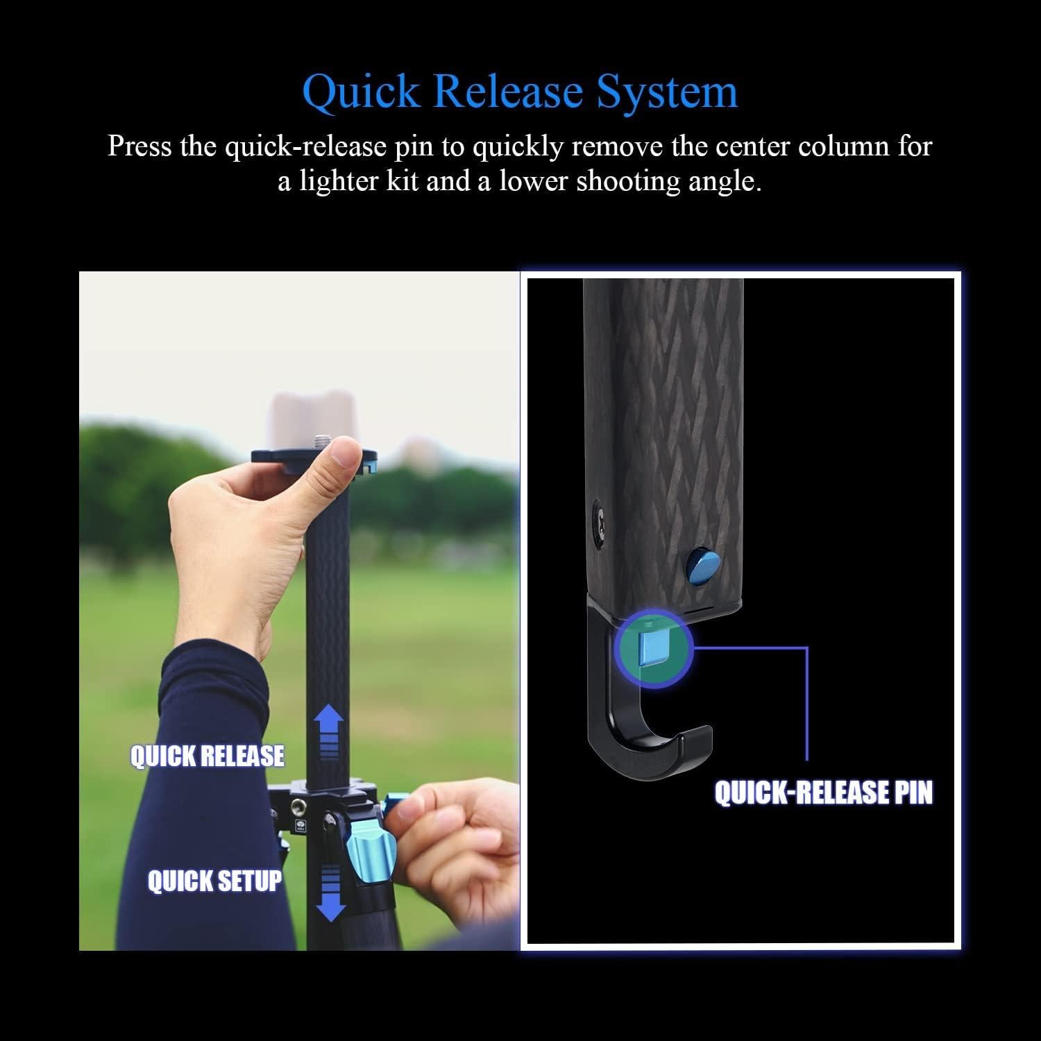 Trípode Profesional SIRUI ST-224 de Carbono 2.06kg Impermeable