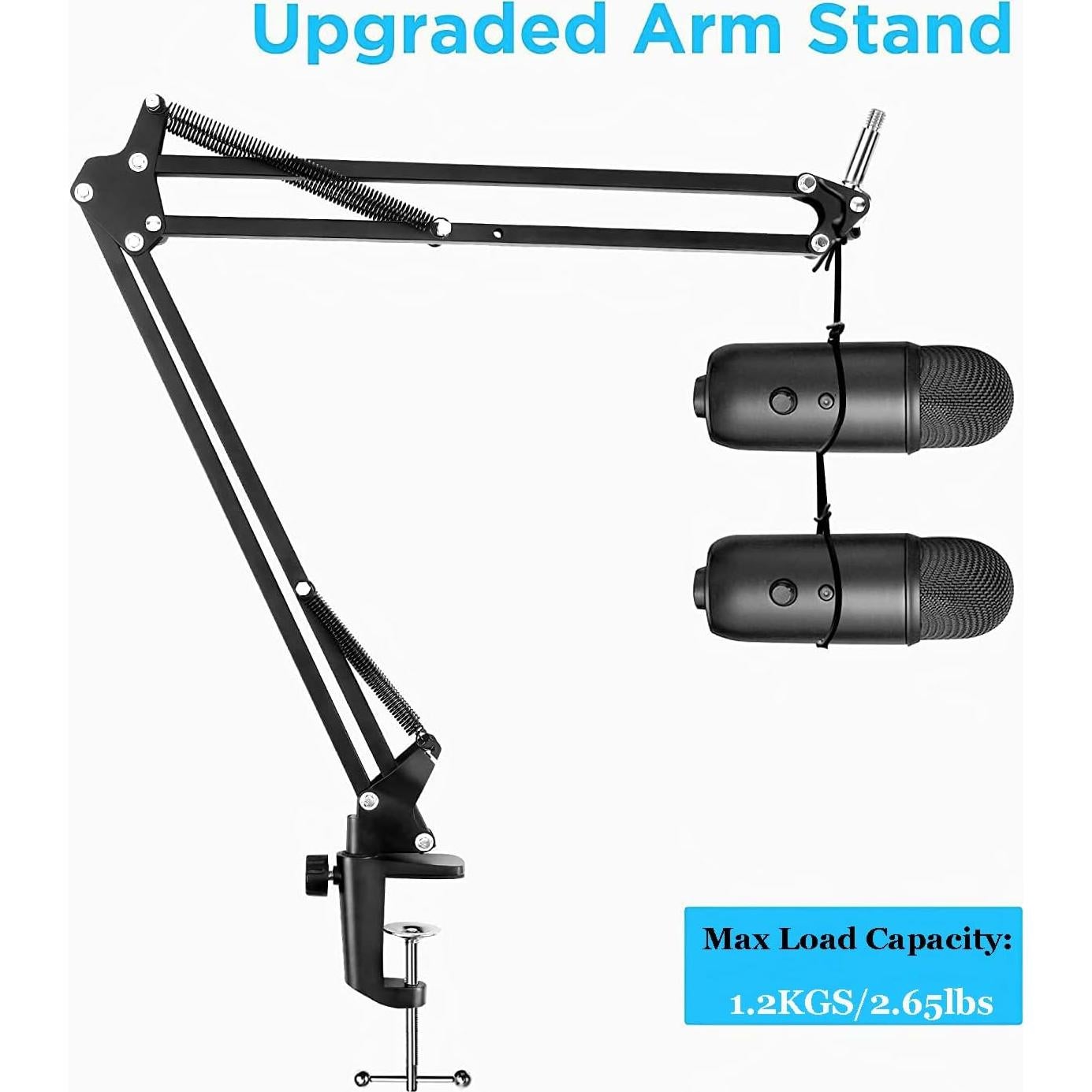 Brazo de Micrófono YUZUHOME para Blue Yeti y Nano, Negro