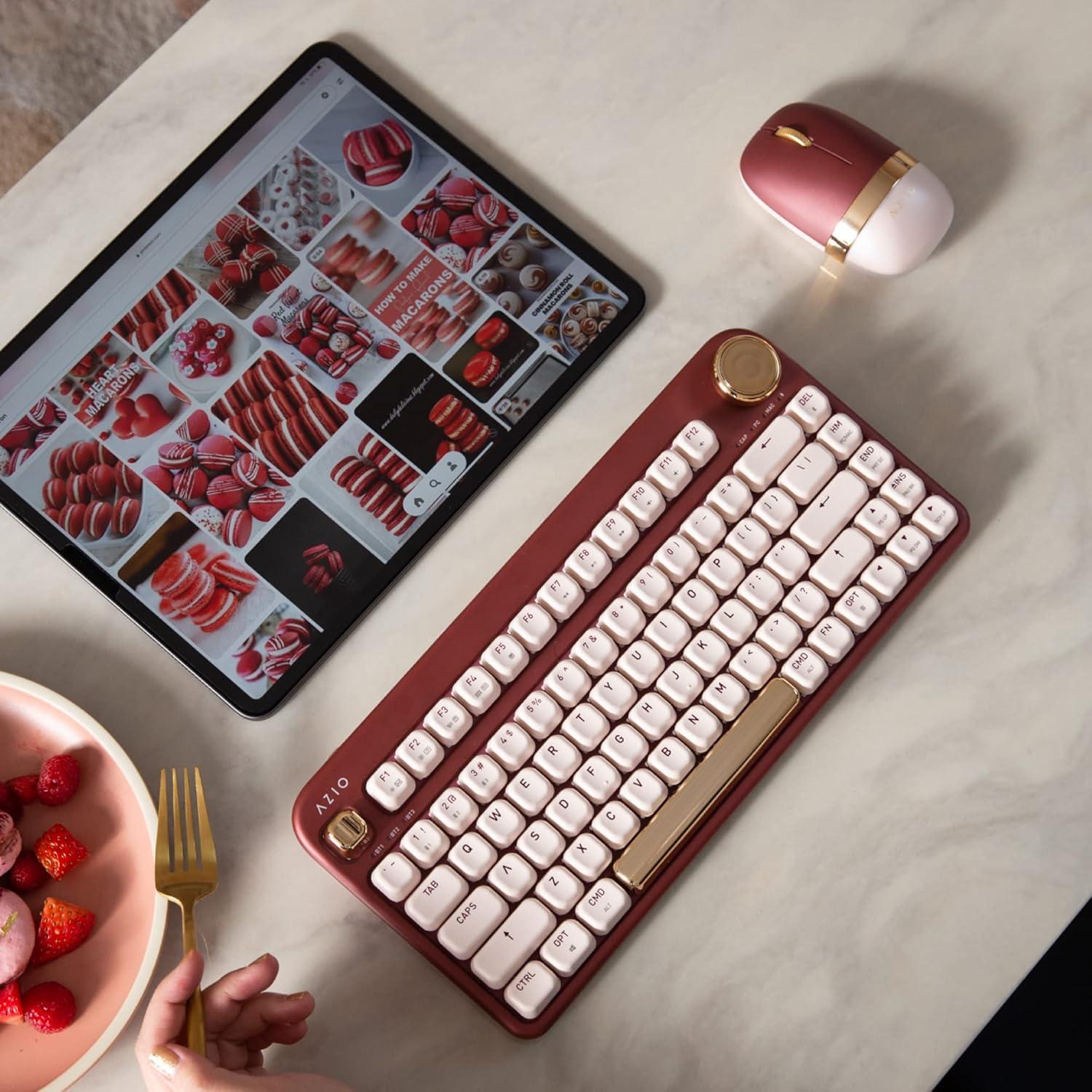 Ratón Óptico Inalámbrico Azio IZO Rosa Barroco - Bluetooth 3.0/5.0