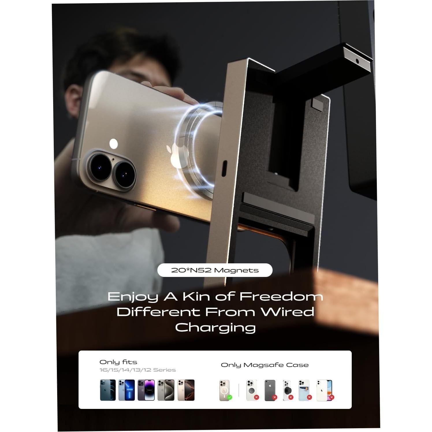 Cargador Inalámbrico 3 en 1 LISEN para iPhone 16 - Qi2 15W