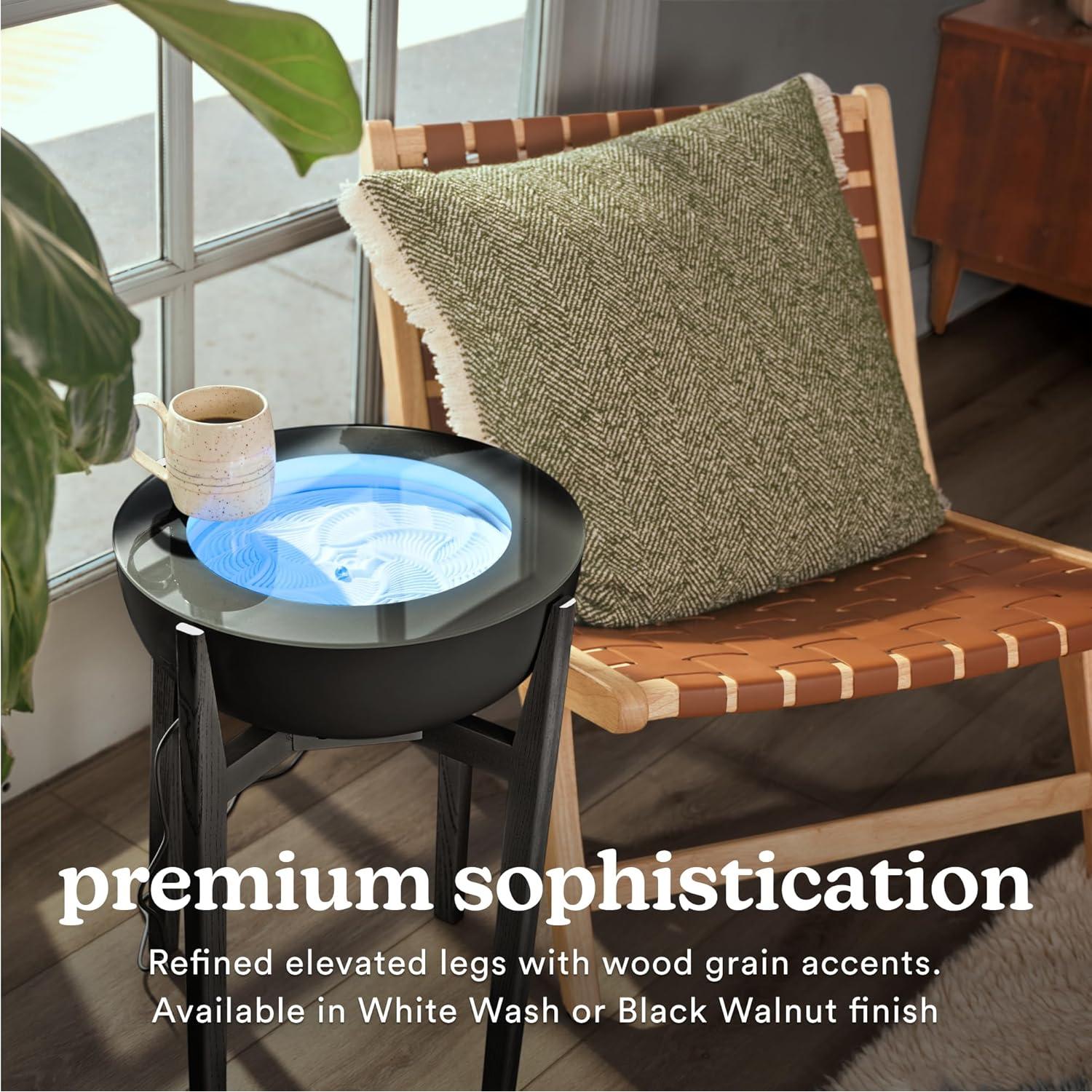 Soporte de Madera Maciza Homedics 16" Nogal Negro STS-300-WN