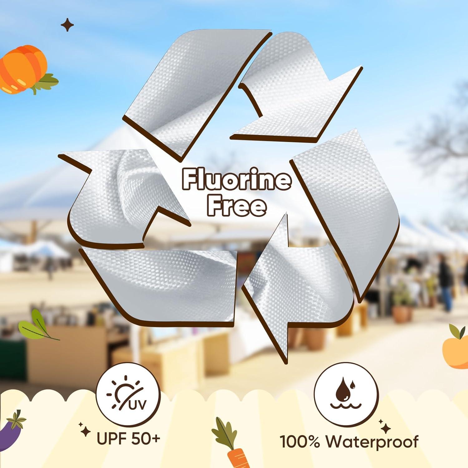 Carpa Plegable Quictent 10x10 con Pared Lateral Blanca