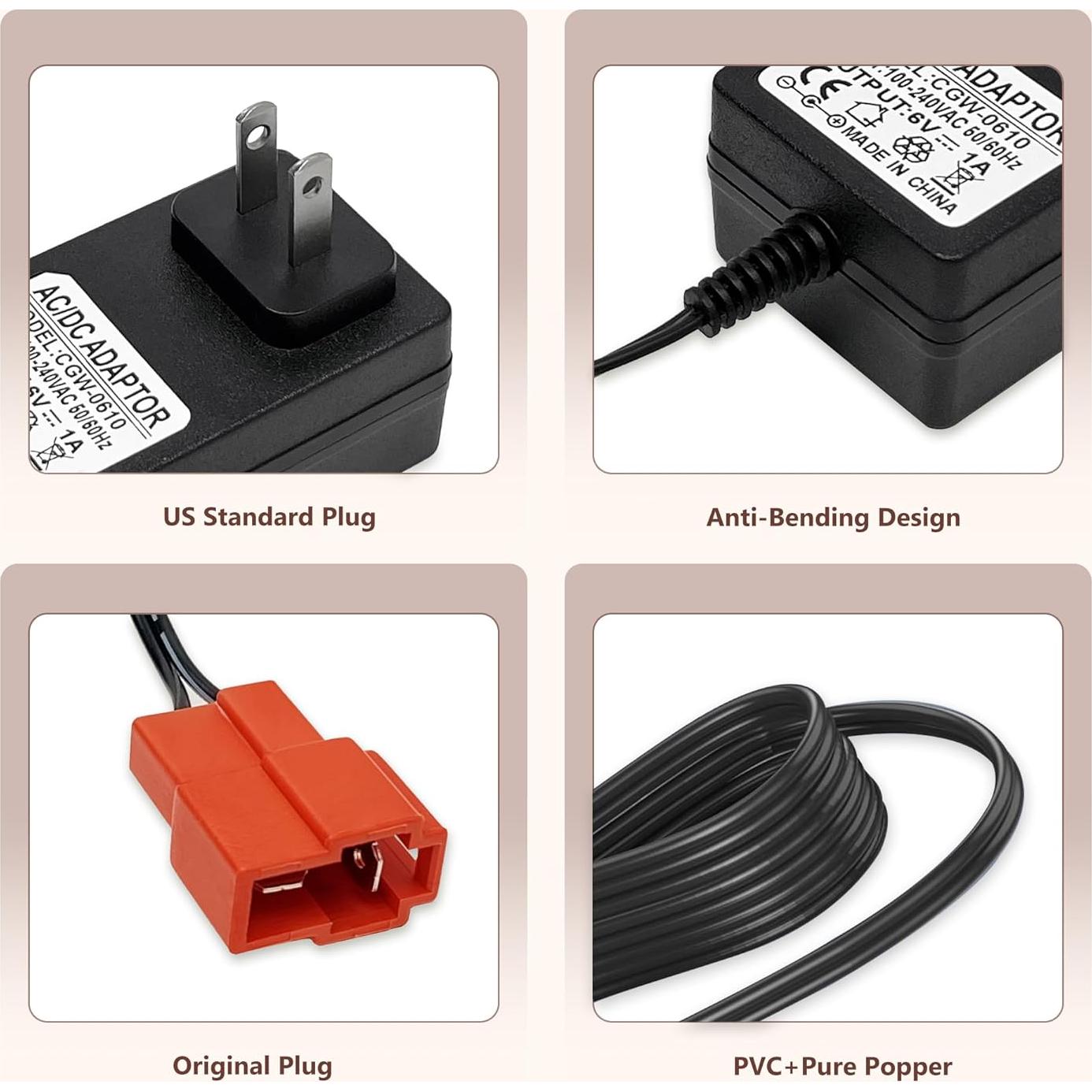 Cargador de Batería 6V GnoTis para Juguetes Eléctricos