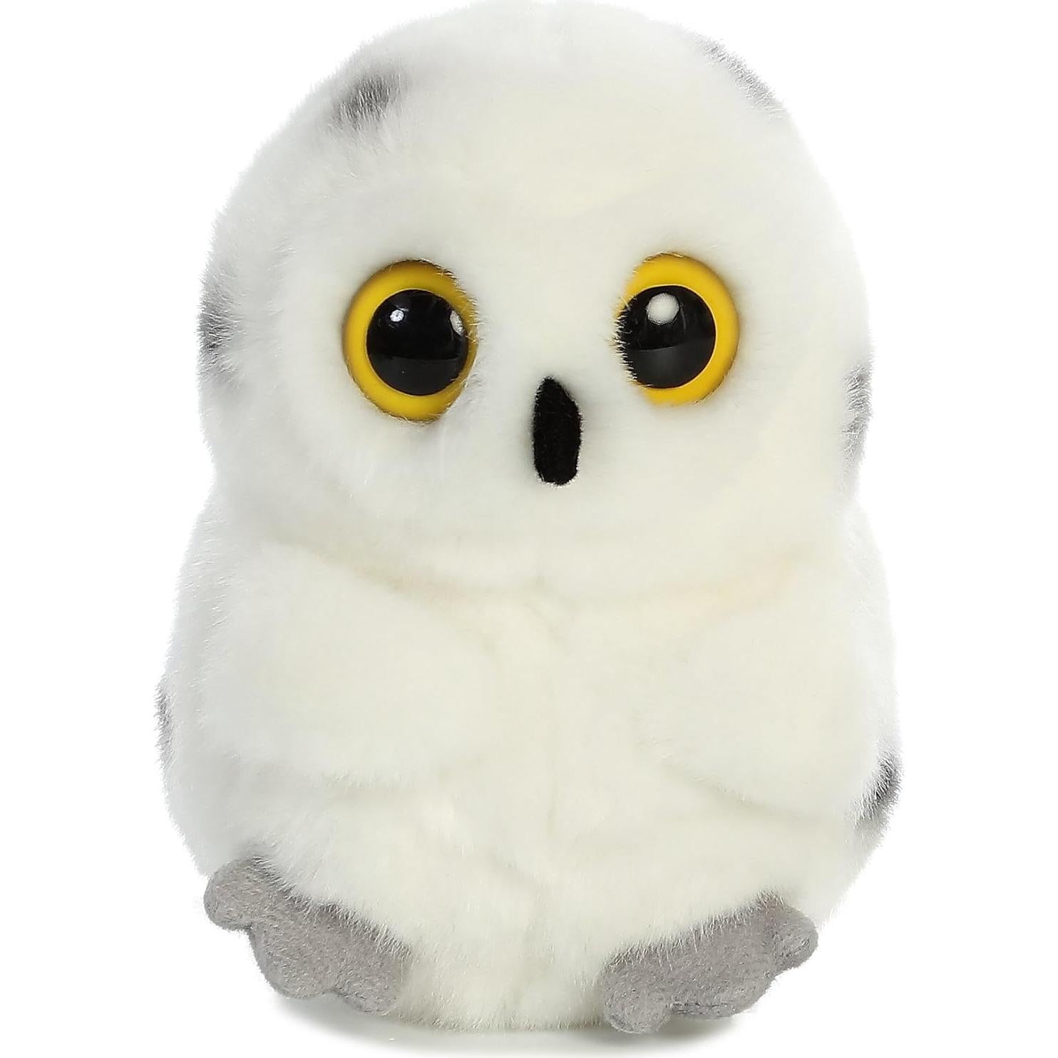 Peluche Redondo Aurora® Búho Rolly Pet™ 12.7 cm Blanco