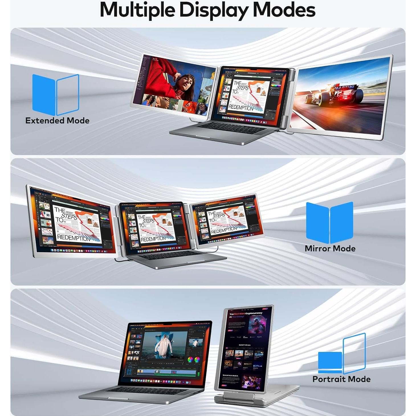 Extensor de Pantalla FHD 14" Ladomi para Laptop 12-16.5"