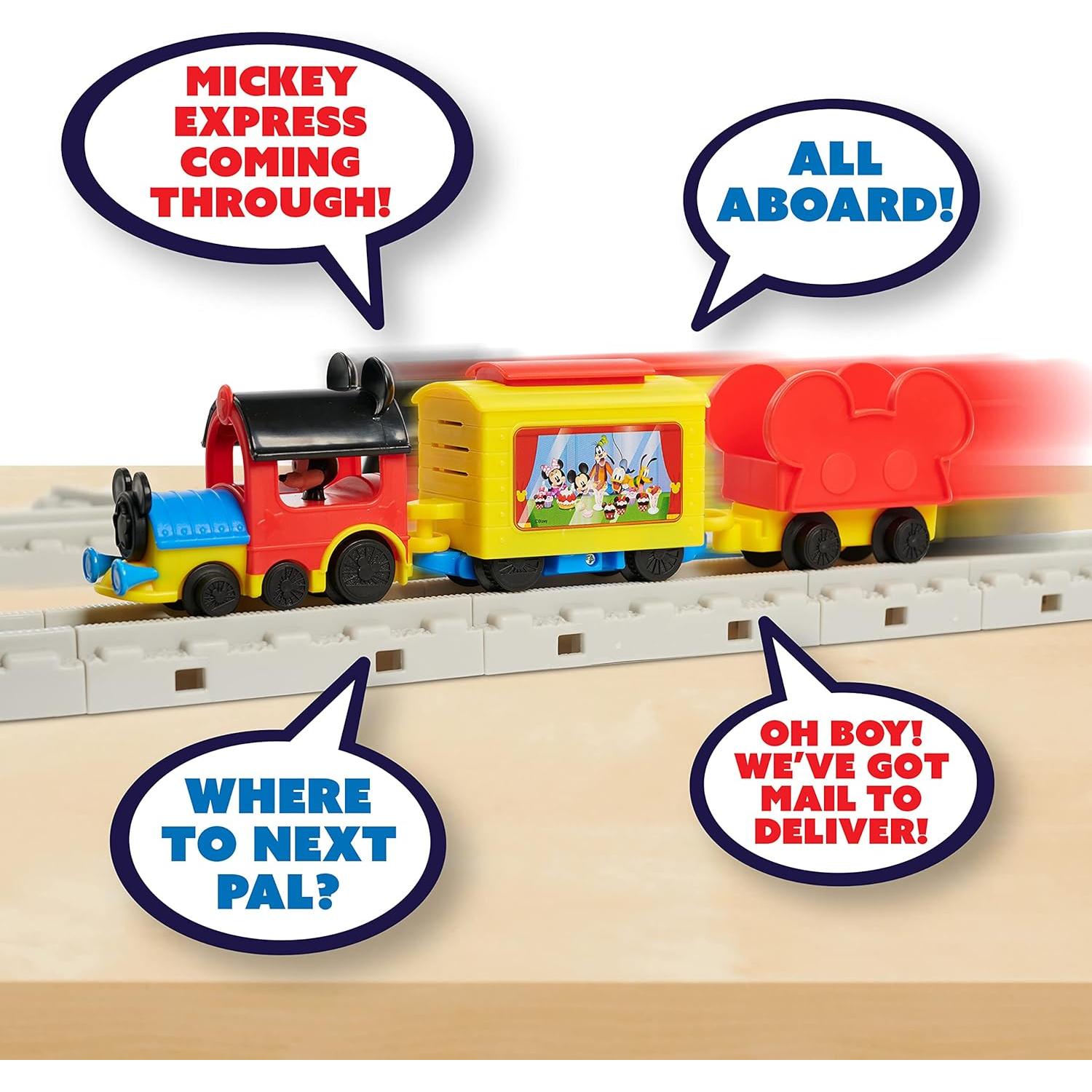 Junior Mickey Mouse Around Town Track Set, 35-piece Remote Control Toy Train, Officially Licensed Kids Toys for Ages 3 Up, Amazon Exclusive