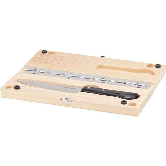 Juego de Tabla de Cortar Plegable Snow Peak Mediana con Cuchillo