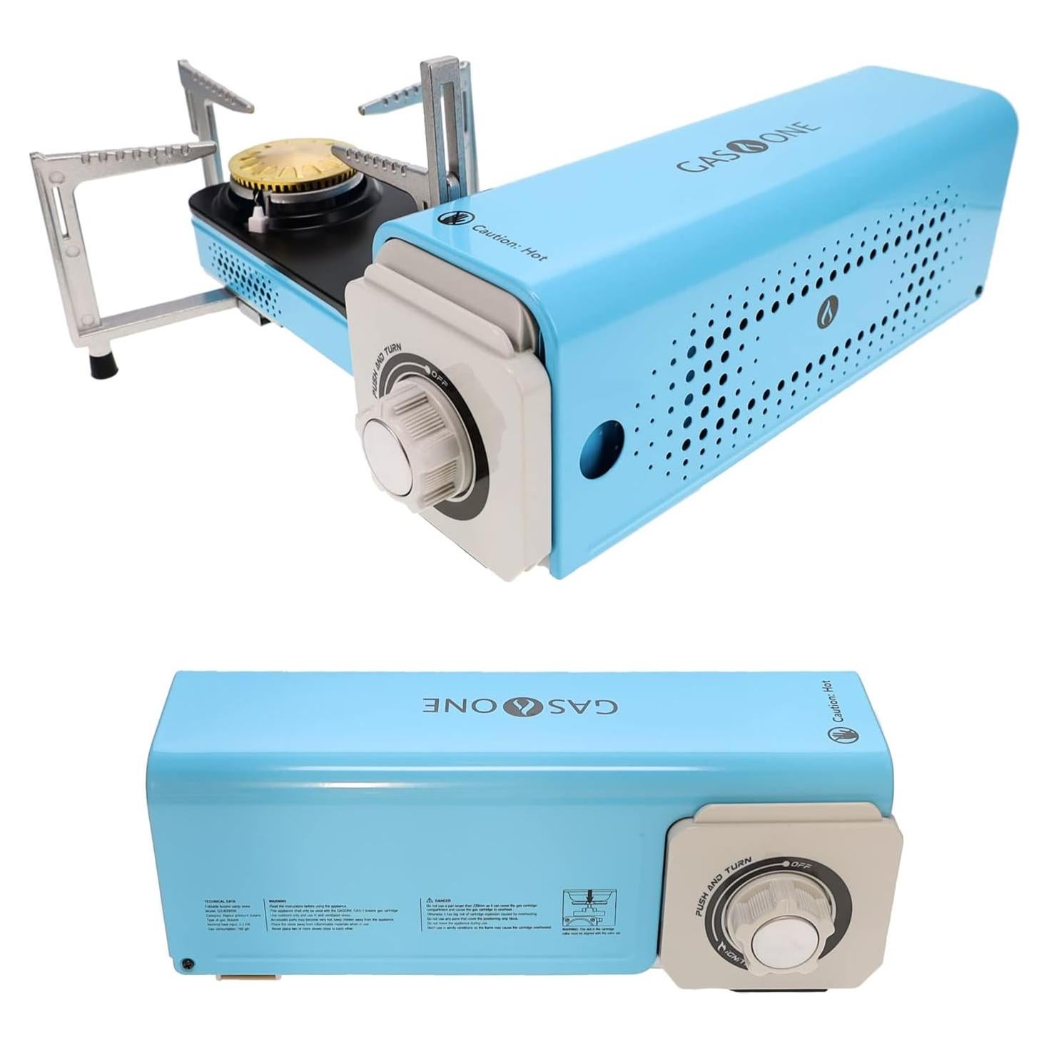 Estufa de Campamento Gas One GS-8300SB Butano 8000 BTU Azul