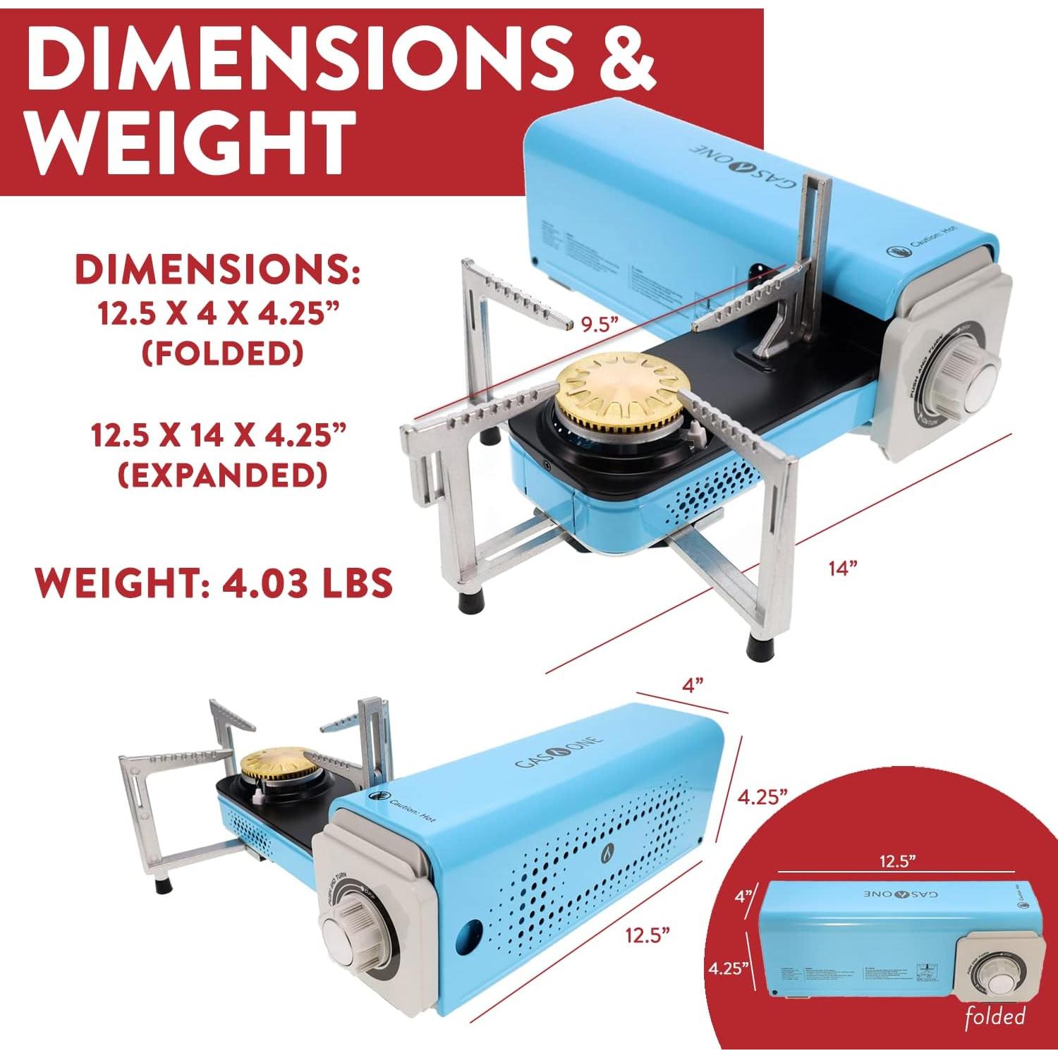Estufa de Campamento Gas One GS-8300SB Butano 8000 BTU Azul