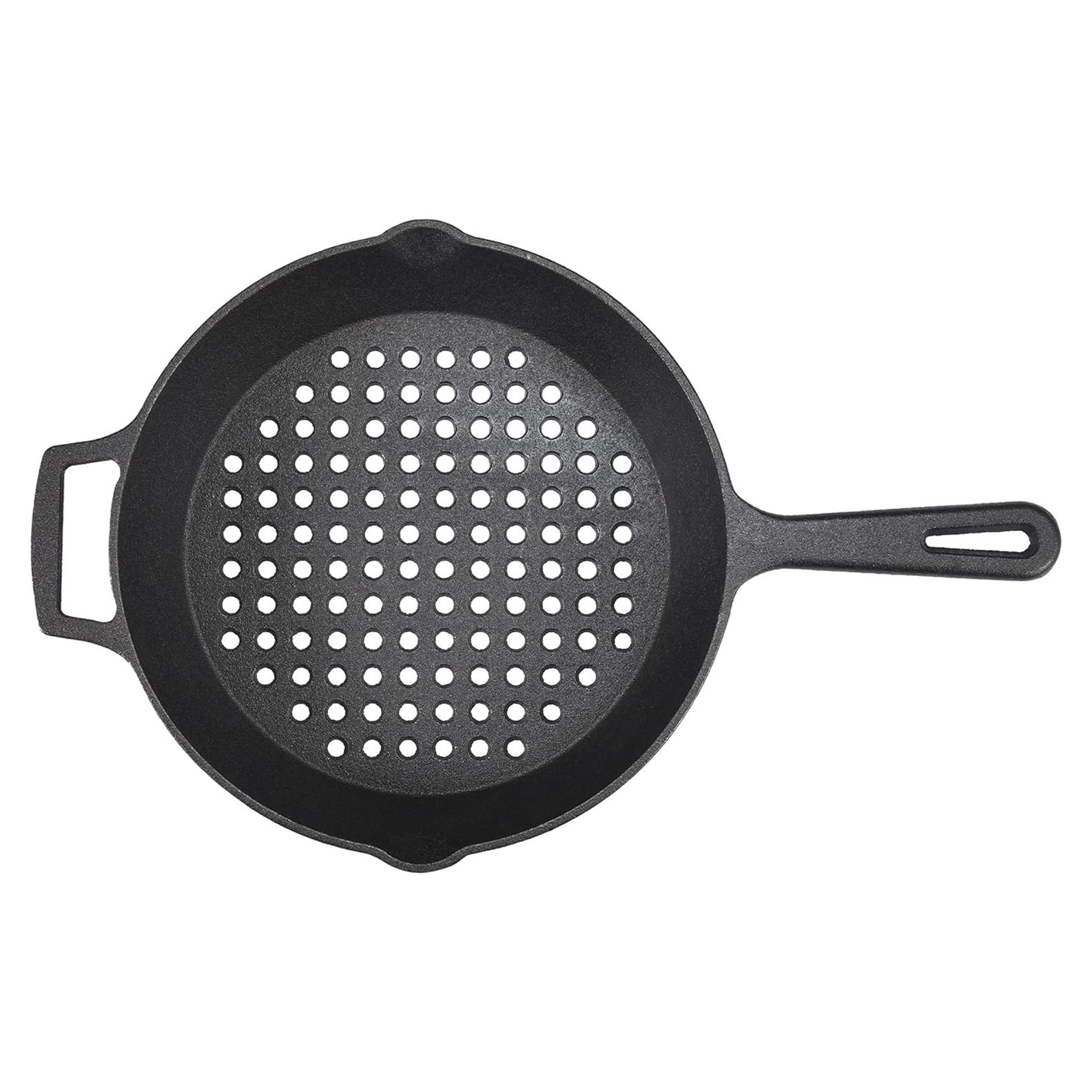 Sartén Grill Cuadrada Bruntmor 25.4 cm Hierro Fundido Pre-Sazonada