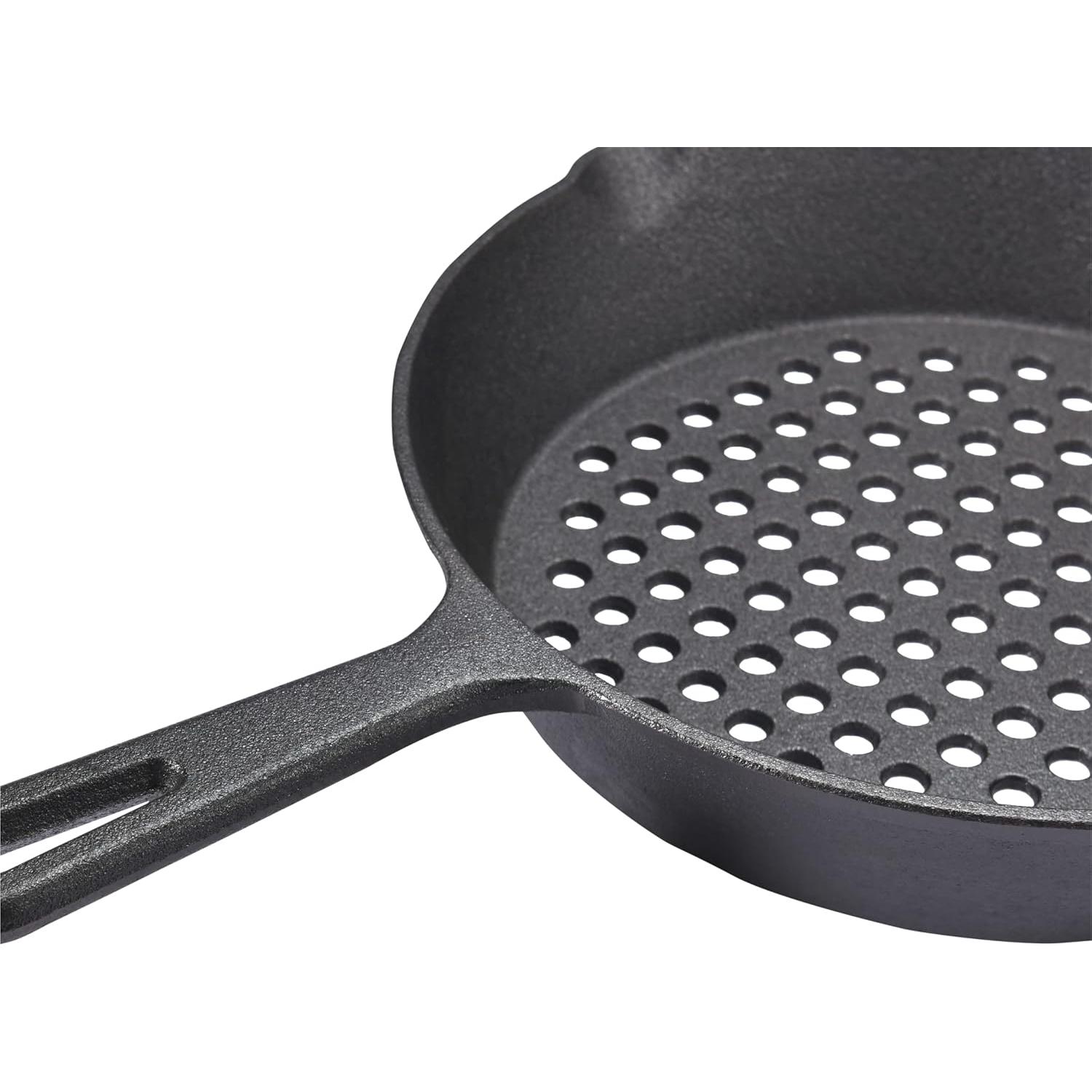 Sartén Grill Cuadrada Bruntmor 25.4 cm Hierro Fundido Pre-Sazonada