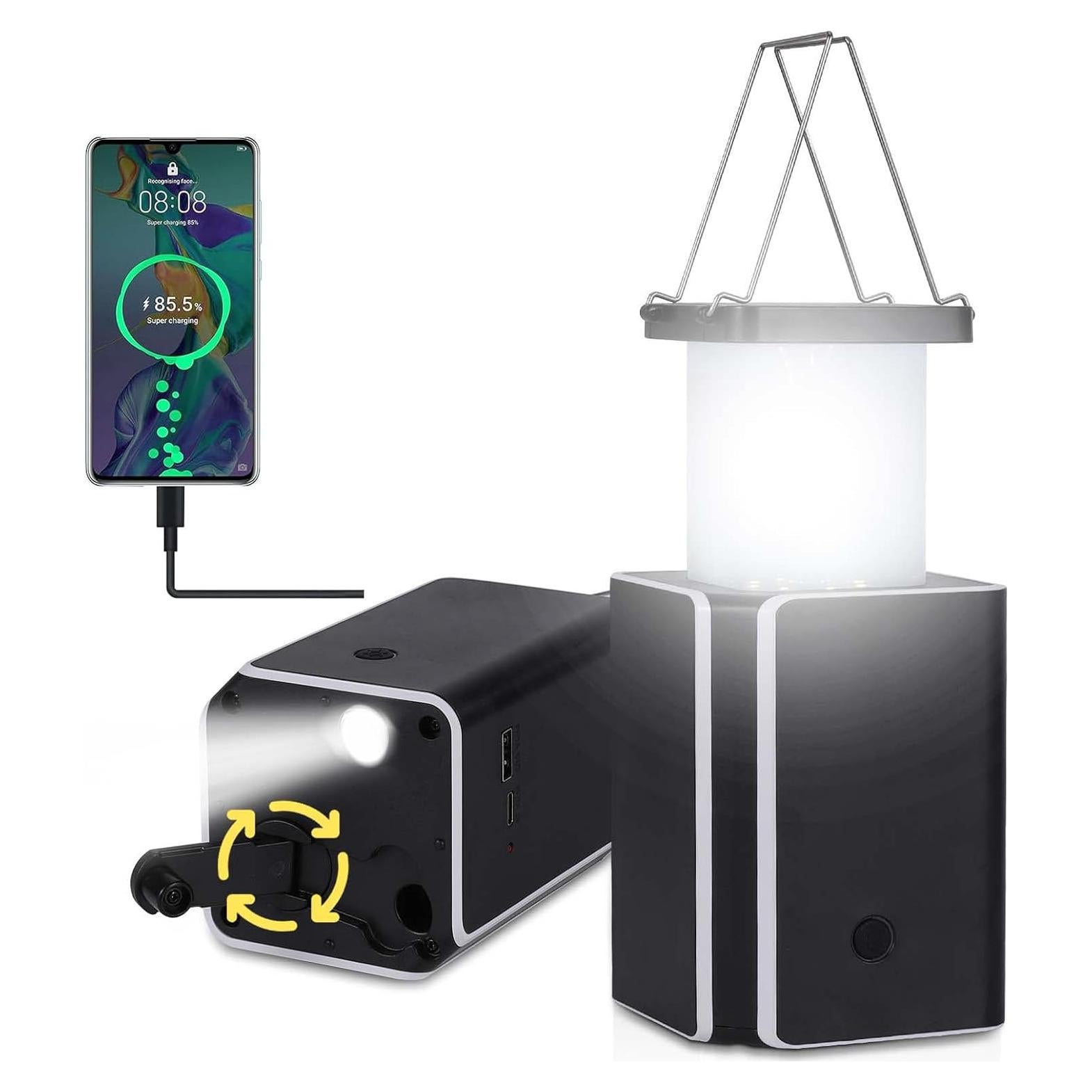 Linterna de Camping LED GarageAngle Solar Recargable 11.68cm