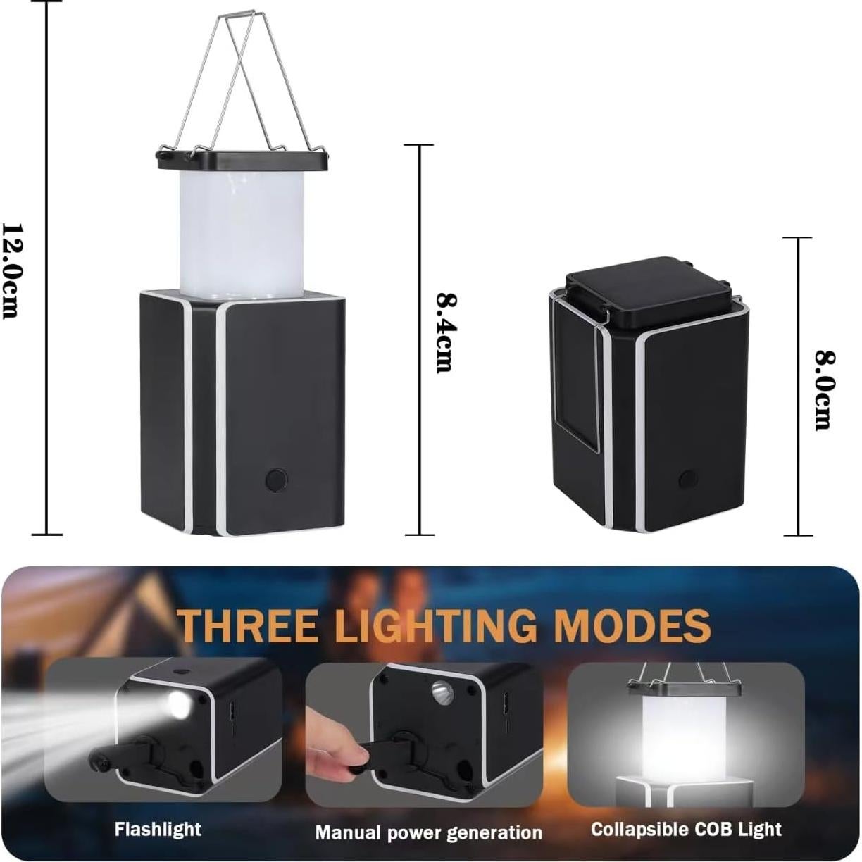 Linterna de Camping LED GarageAngle Solar Recargable 11.68cm