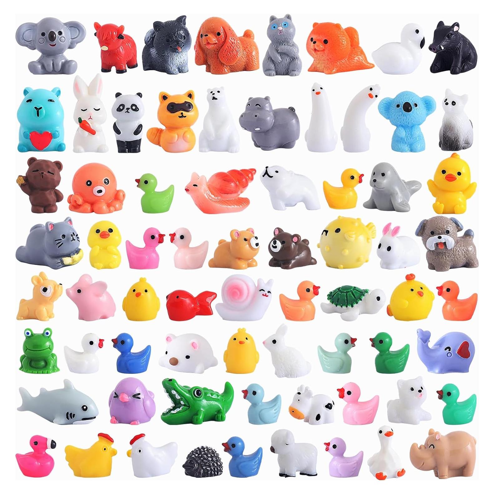 70 Figuras Mini Animales de Resina DWWPOO para Jardín y Manualidades