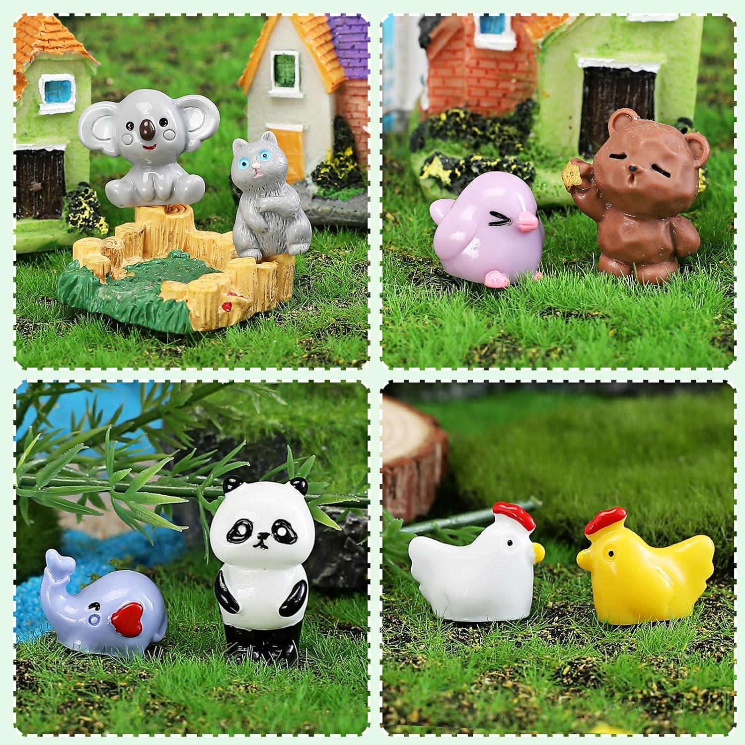 70 Figuras Mini Animales de Resina DWWPOO para Jardín y Manualidades