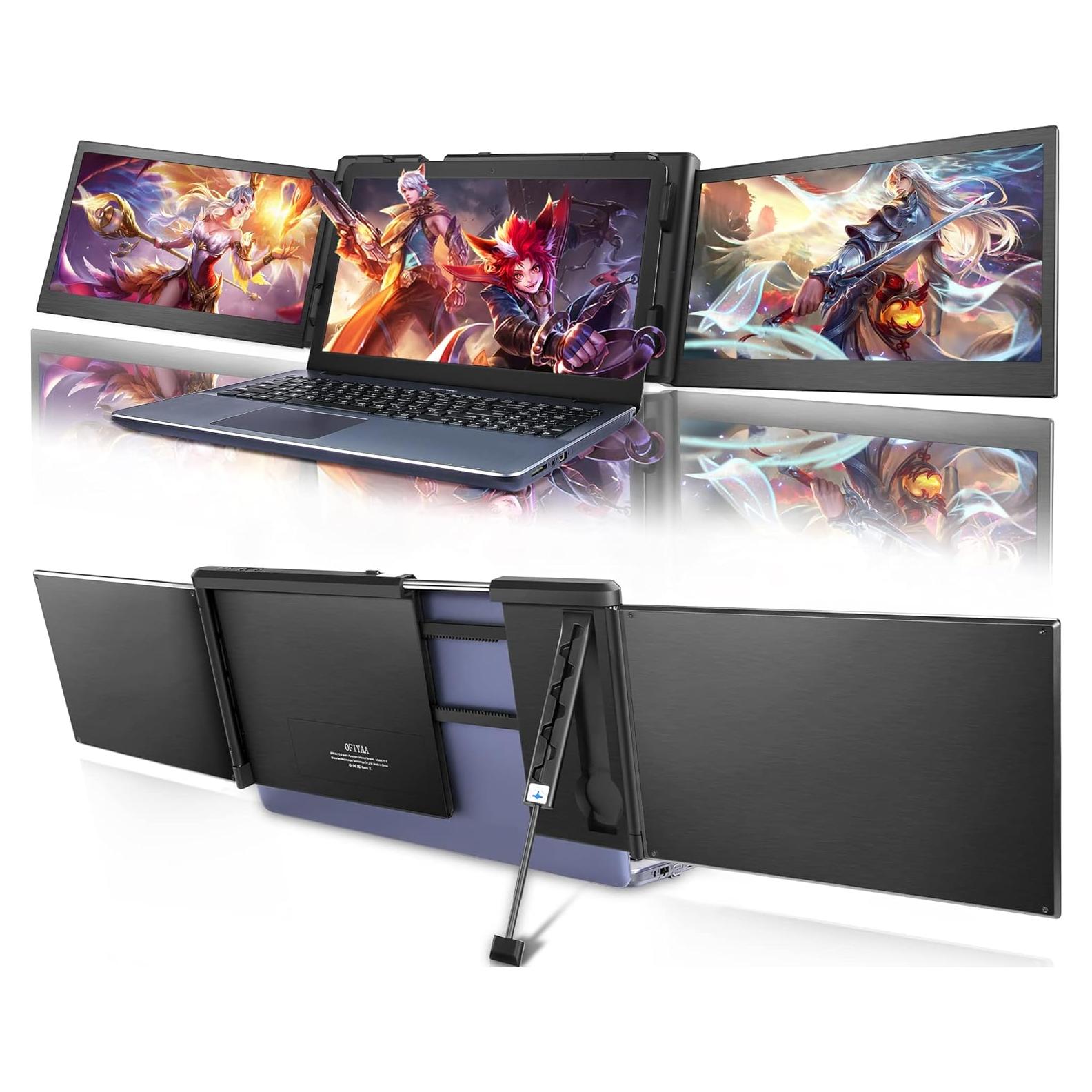 Monitor Portátil Triple BQAA 12" FHD IPS para Laptop