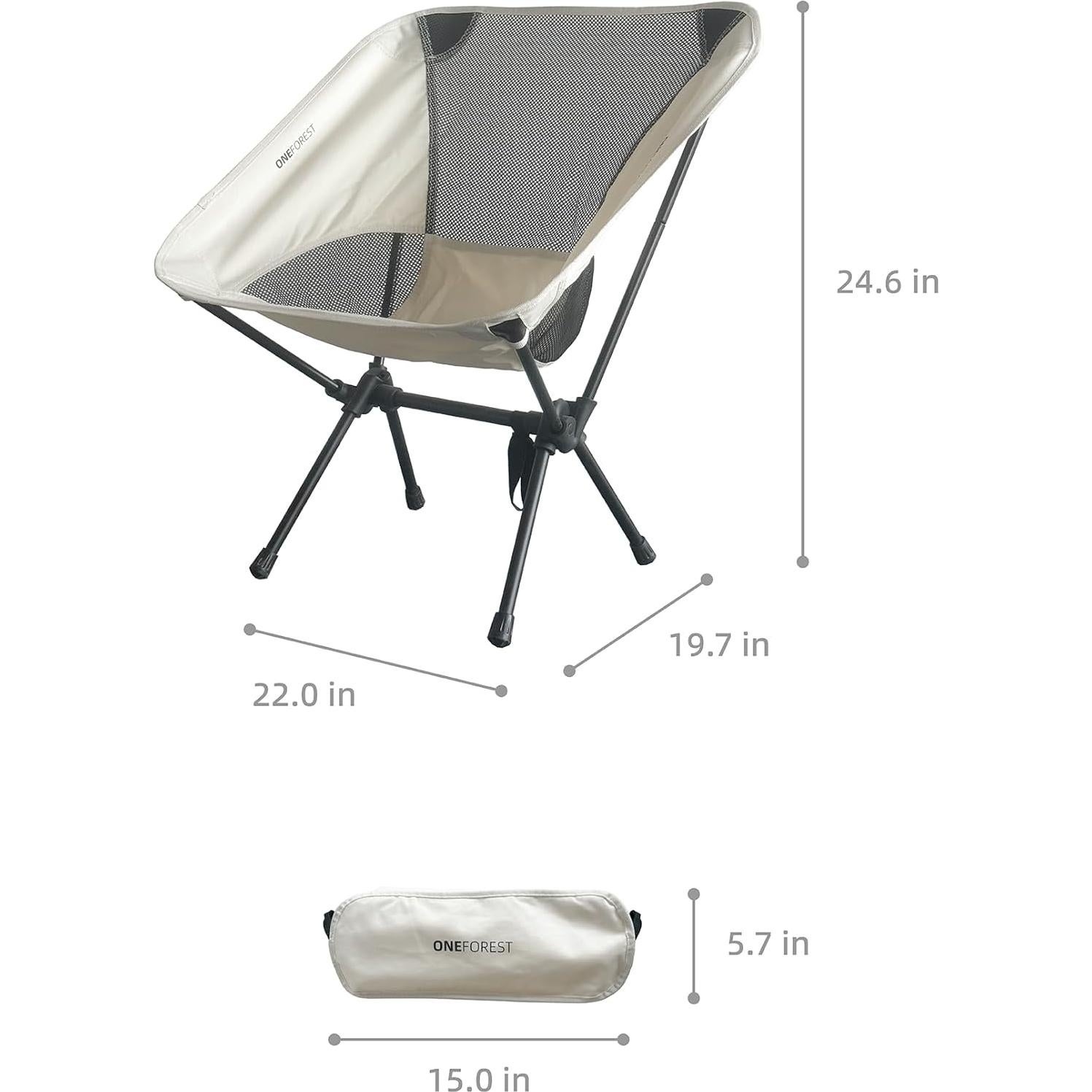 Silla de Camping Plegable ONEFOREST Beige 1.54 kg 220 lbs