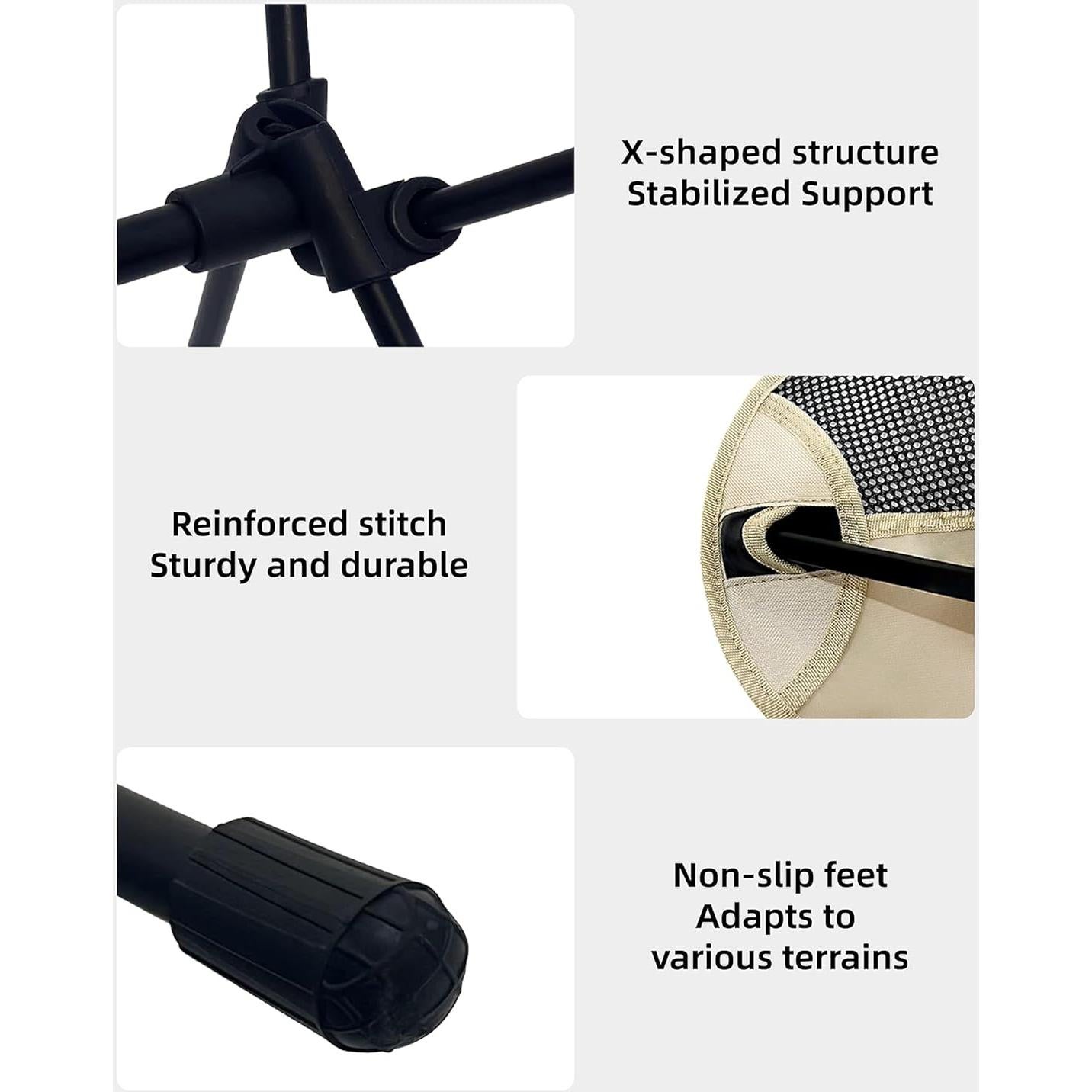 Silla de Camping Plegable ONEFOREST Beige 1.54 kg 220 lbs