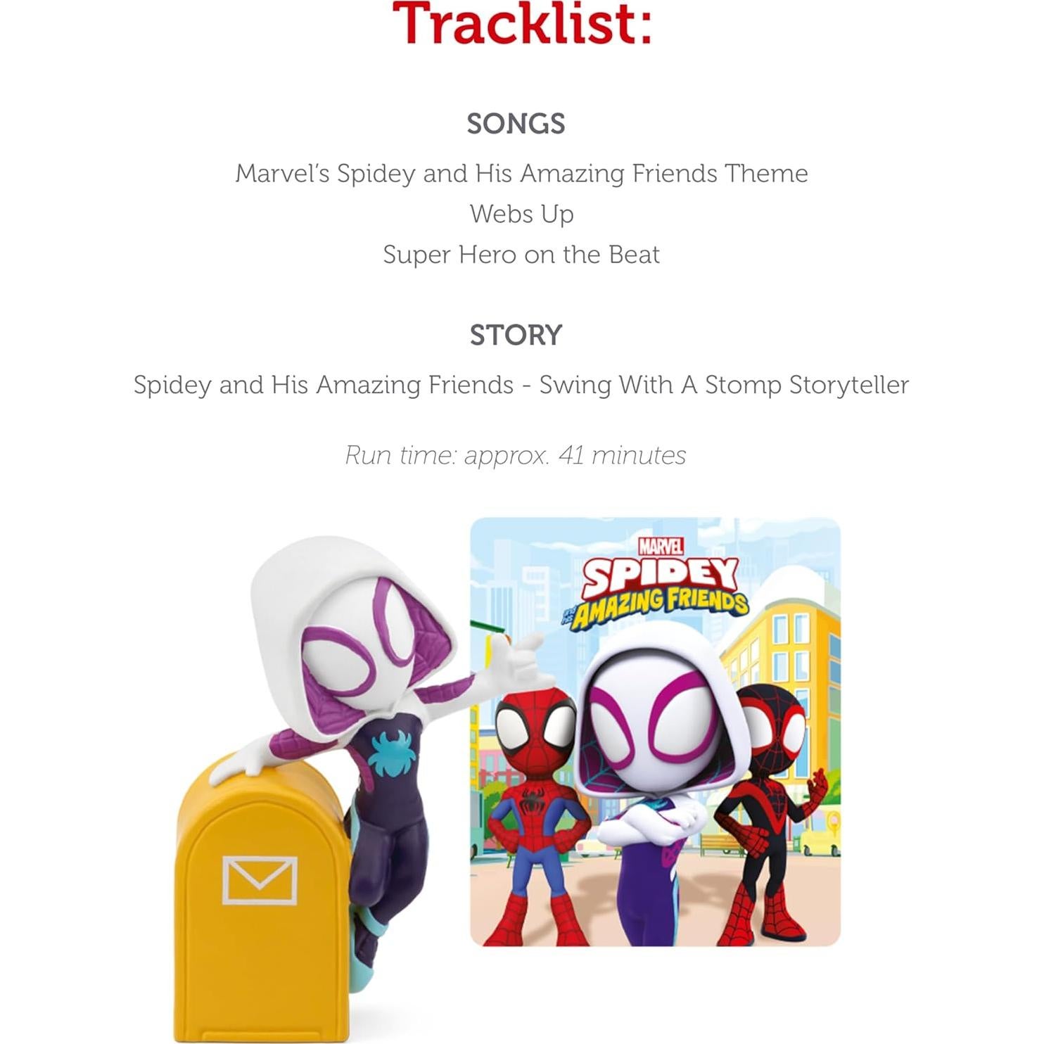 Tonies Ghost-Spider Audio Toy Character from Marvel's Spidey and His Amazing Friends