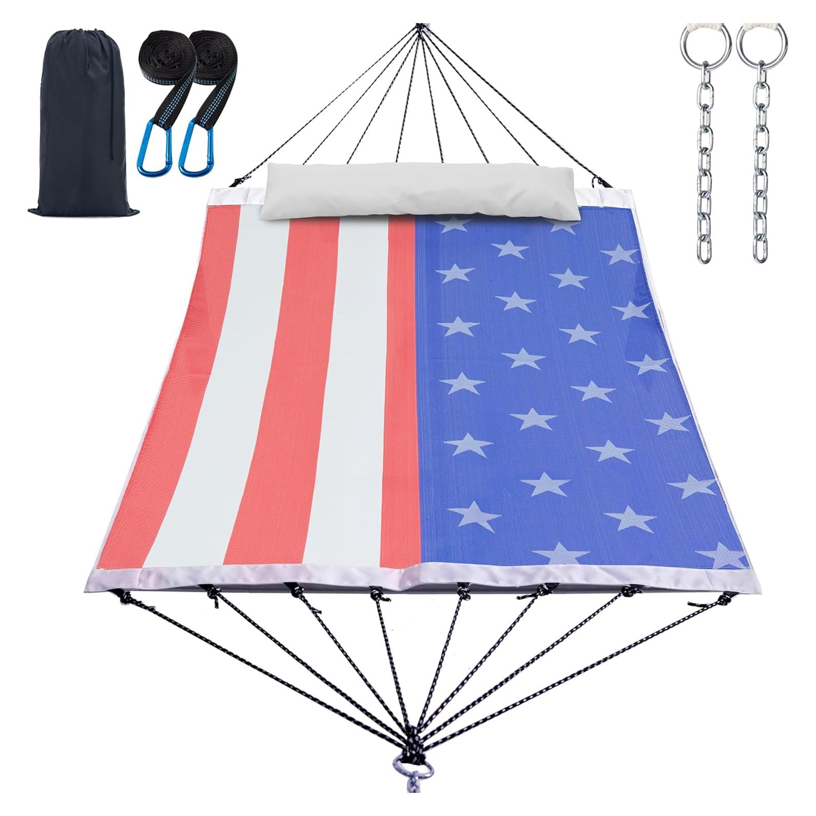 Hamaca Doble Exterior Gafete 4.27 m Textilene Impermeable