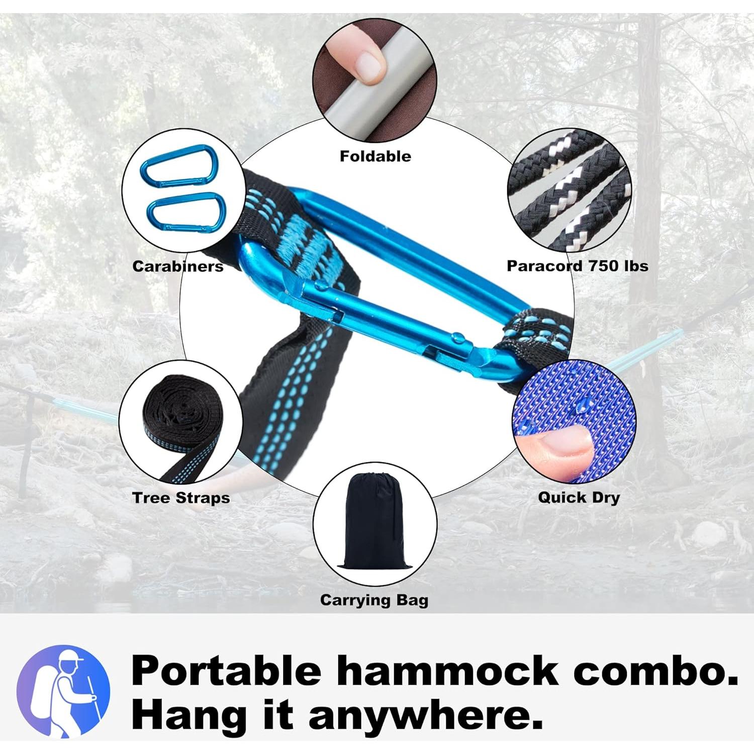 Hamaca Doble Exterior Gafete 4.27 m Textilene Impermeable