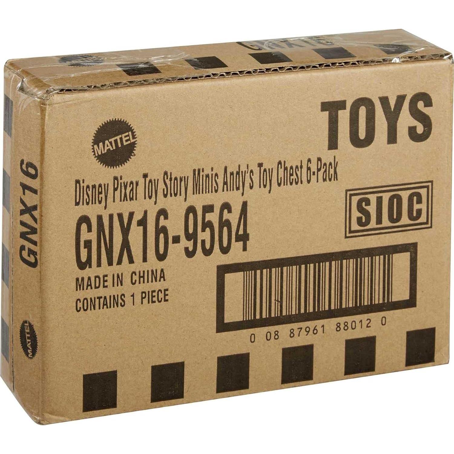 Disney Pixar's Toy Story Mini 6-Pack: Andy's Chest Figures - Woody, Buzz, Rex, Bo Peep, Hamm & RC