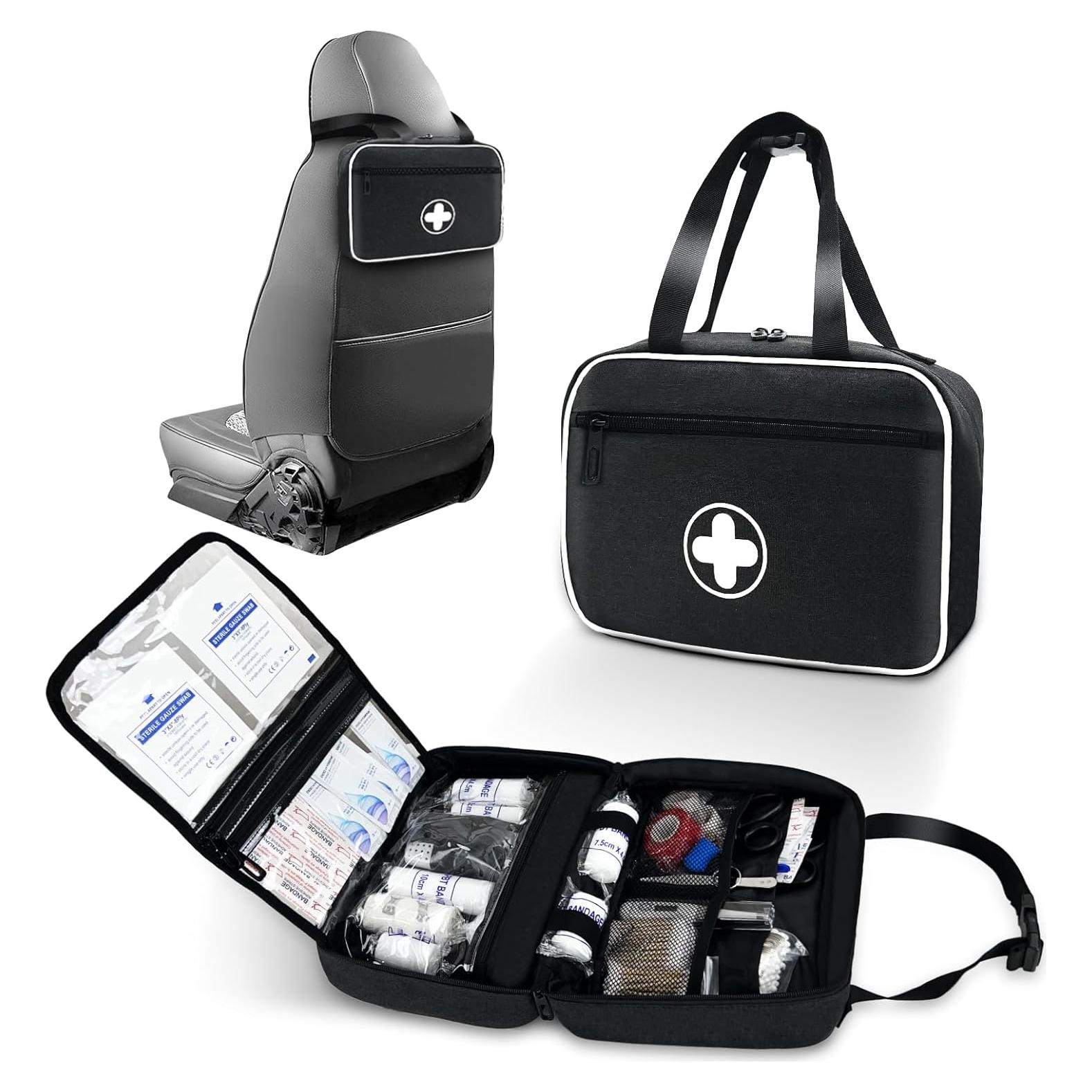 Bolsa de Primeros Auxilios Melinon Portátil Negra 29x10x20 cm
