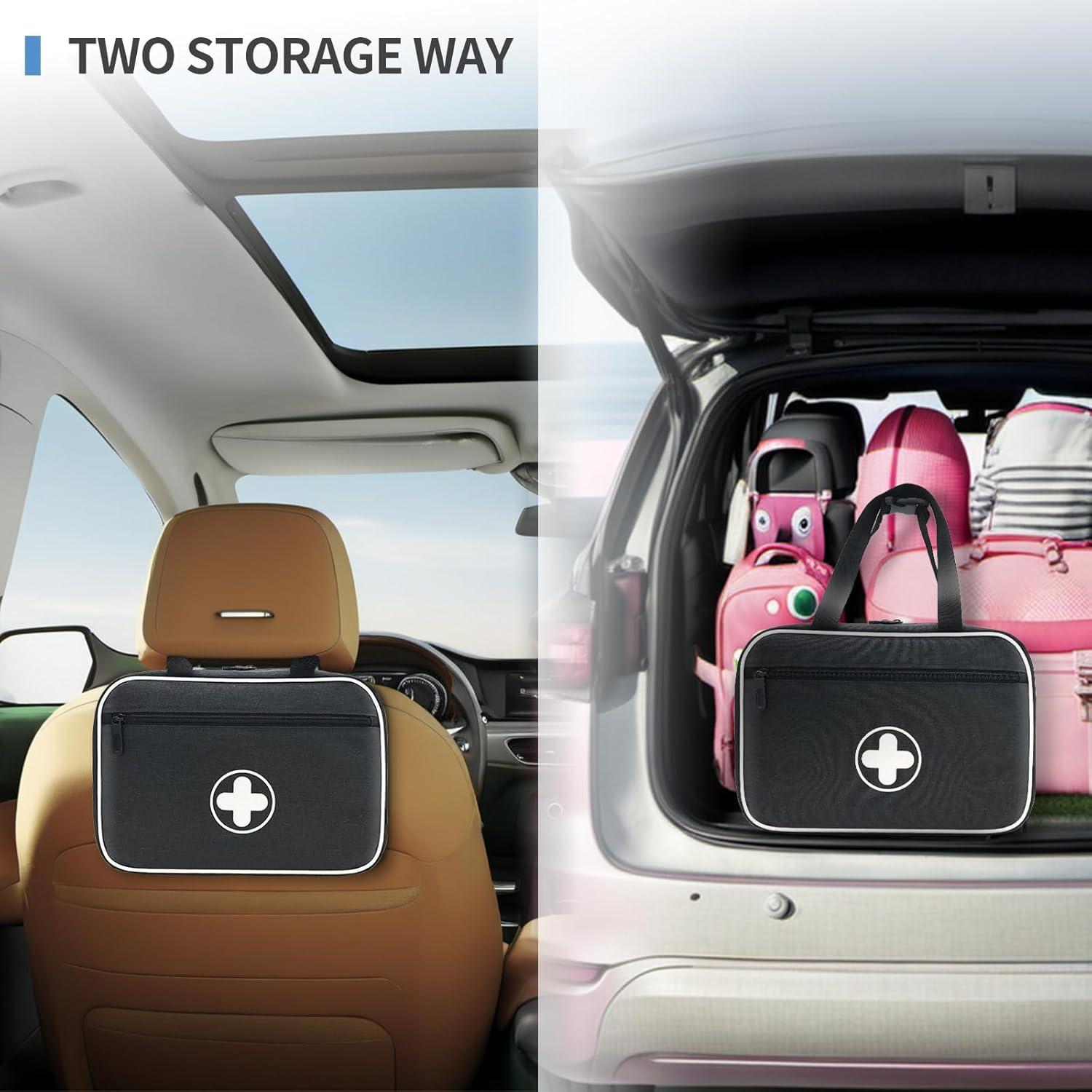 Bolsa de Primeros Auxilios Melinon Portátil Negra 29x10x20 cm