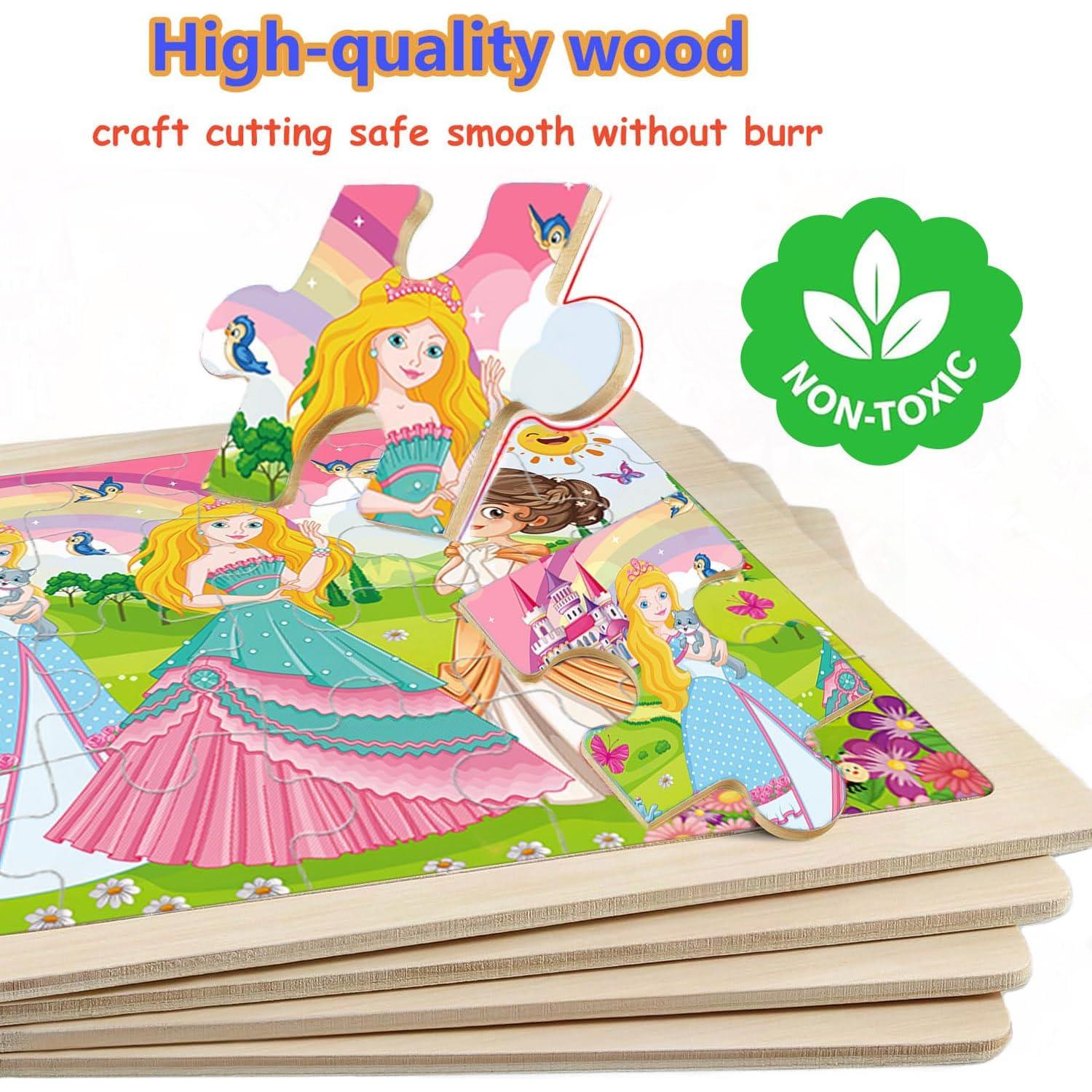 Rompecabezas de Madera VOMYOZB para Niños 4 a 6 Años - 4 Temas