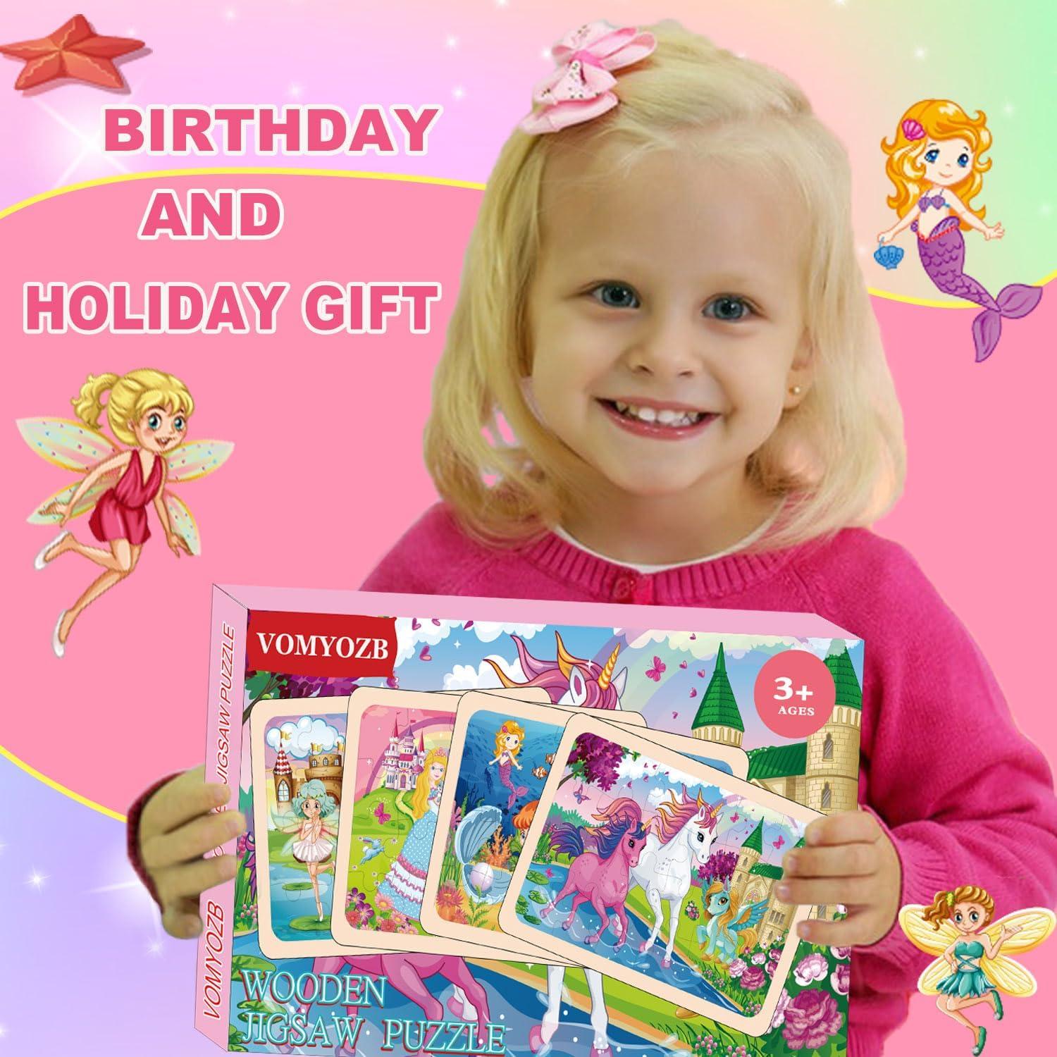 Rompecabezas de Madera VOMYOZB para Niños 4 a 6 Años - 4 Temas