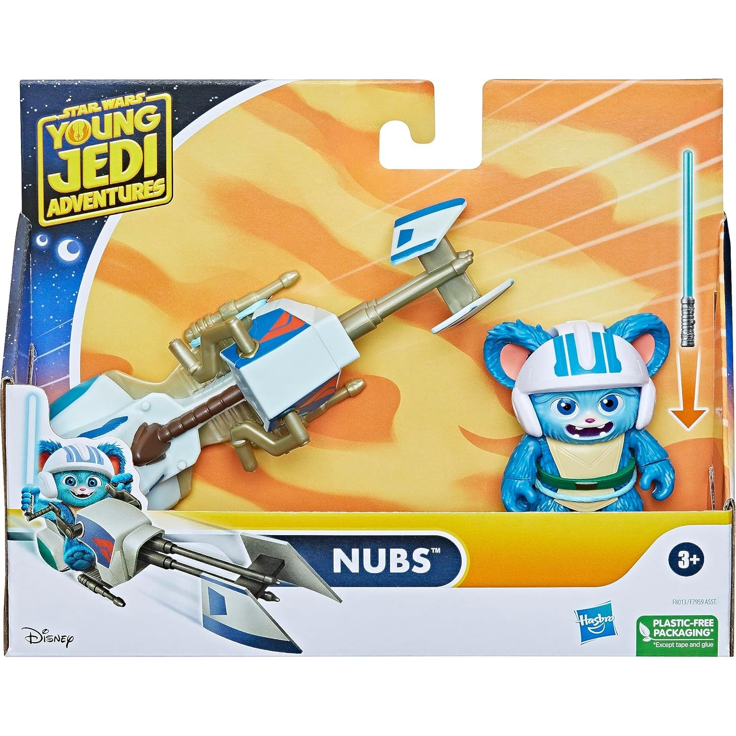Figura Nubs y Moto Speeder Star Wars Hasbro 6 cm Juguete Preescolar