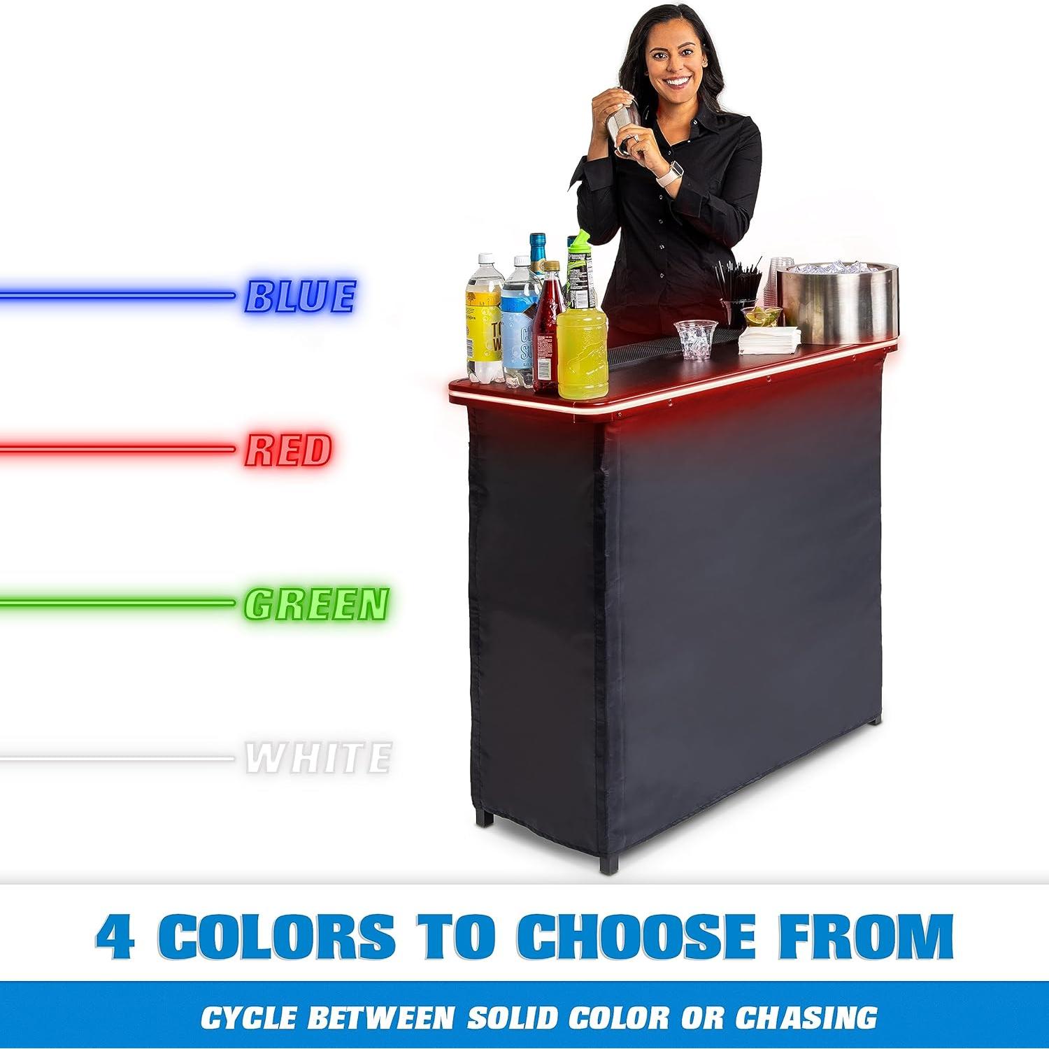 Mesa de Bar Portátil GoPong LED con Funda - 99x91 cm