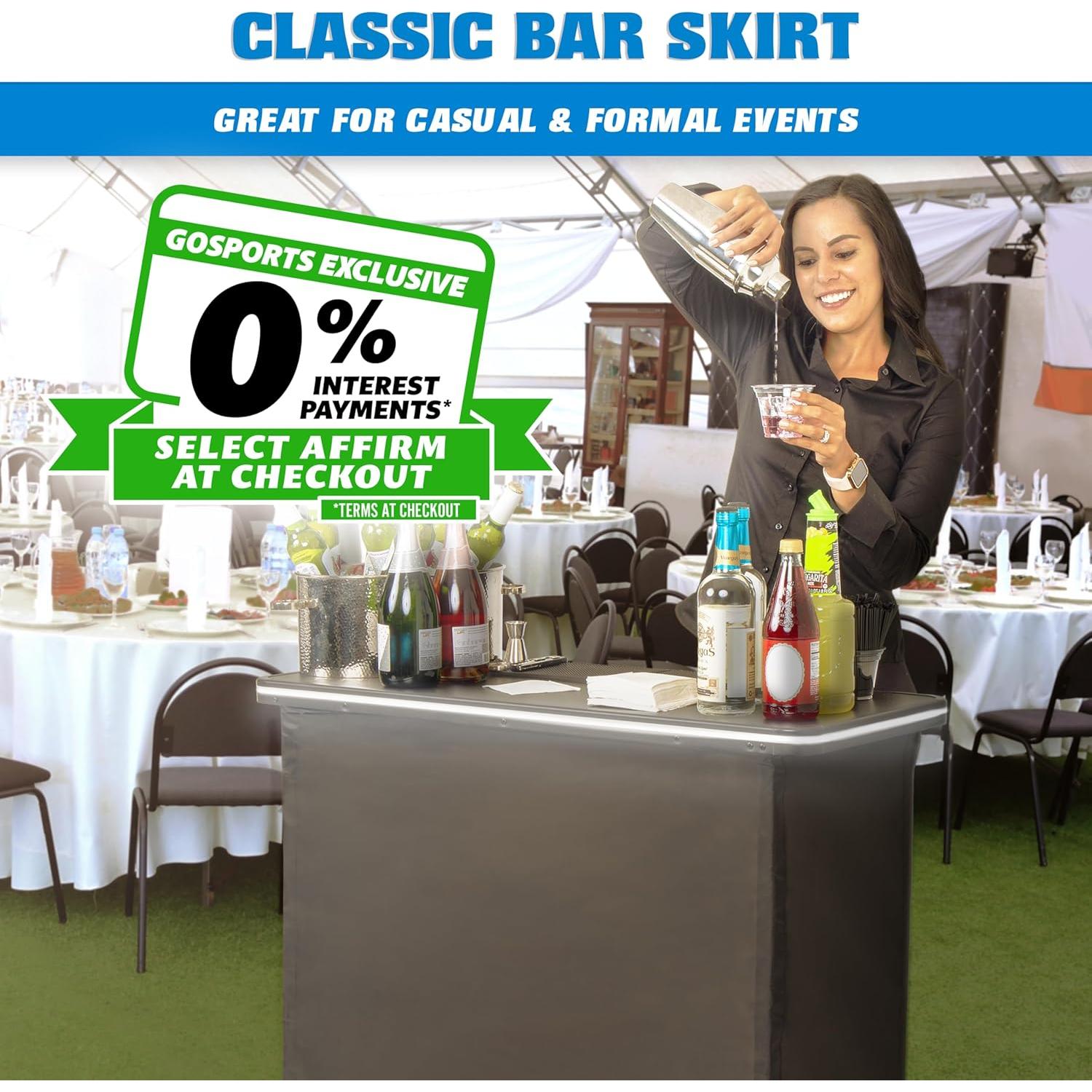 Mesa de Bar Portátil GoPong LED con Funda - 99x91 cm