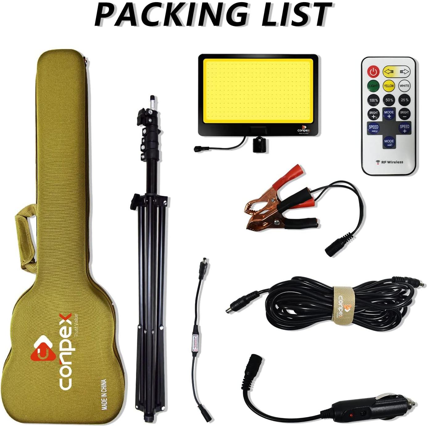 CONPEX Luz LED Telescópica 23000 Lúmenes Camping 12V