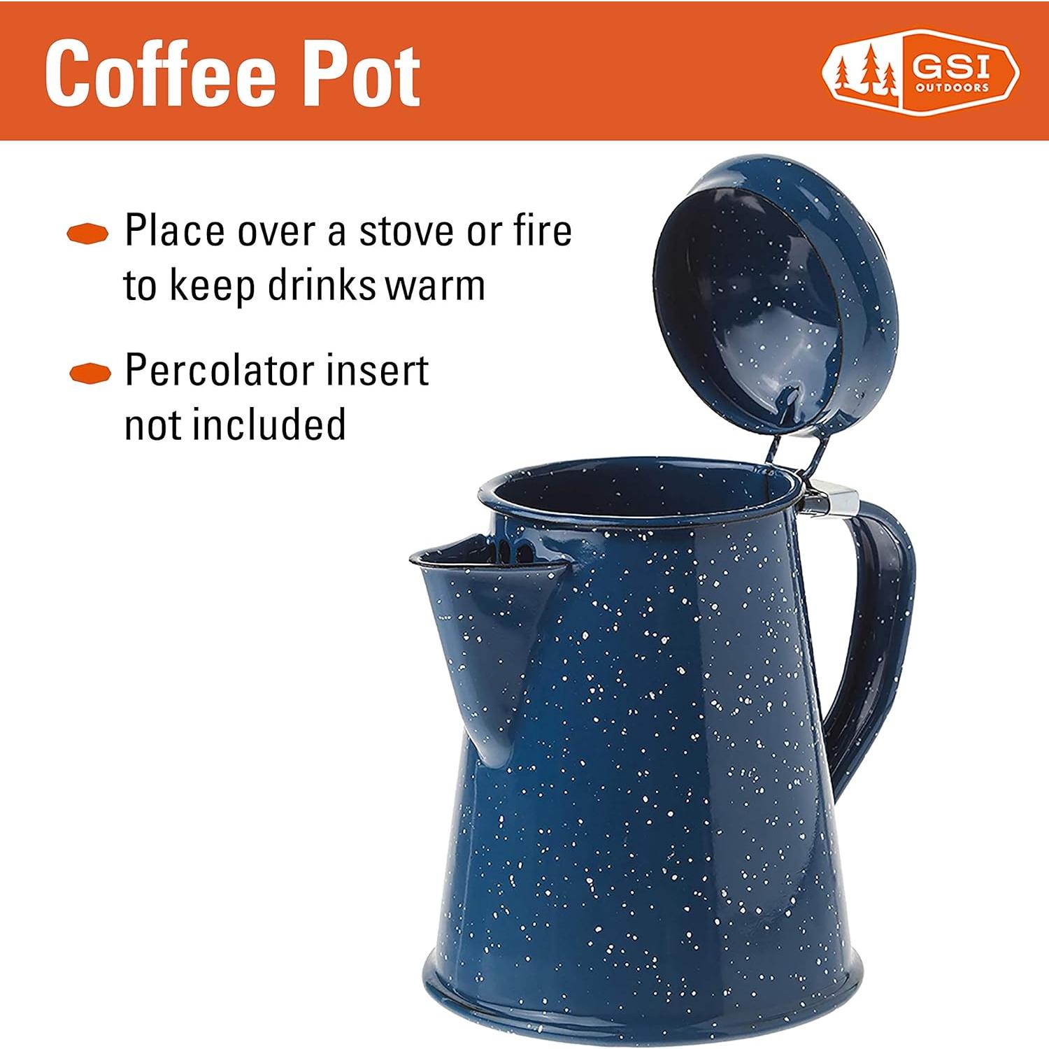 Olla de Café Esmaltada GSI Outdoors 1.9L 8 Tazas Azul
