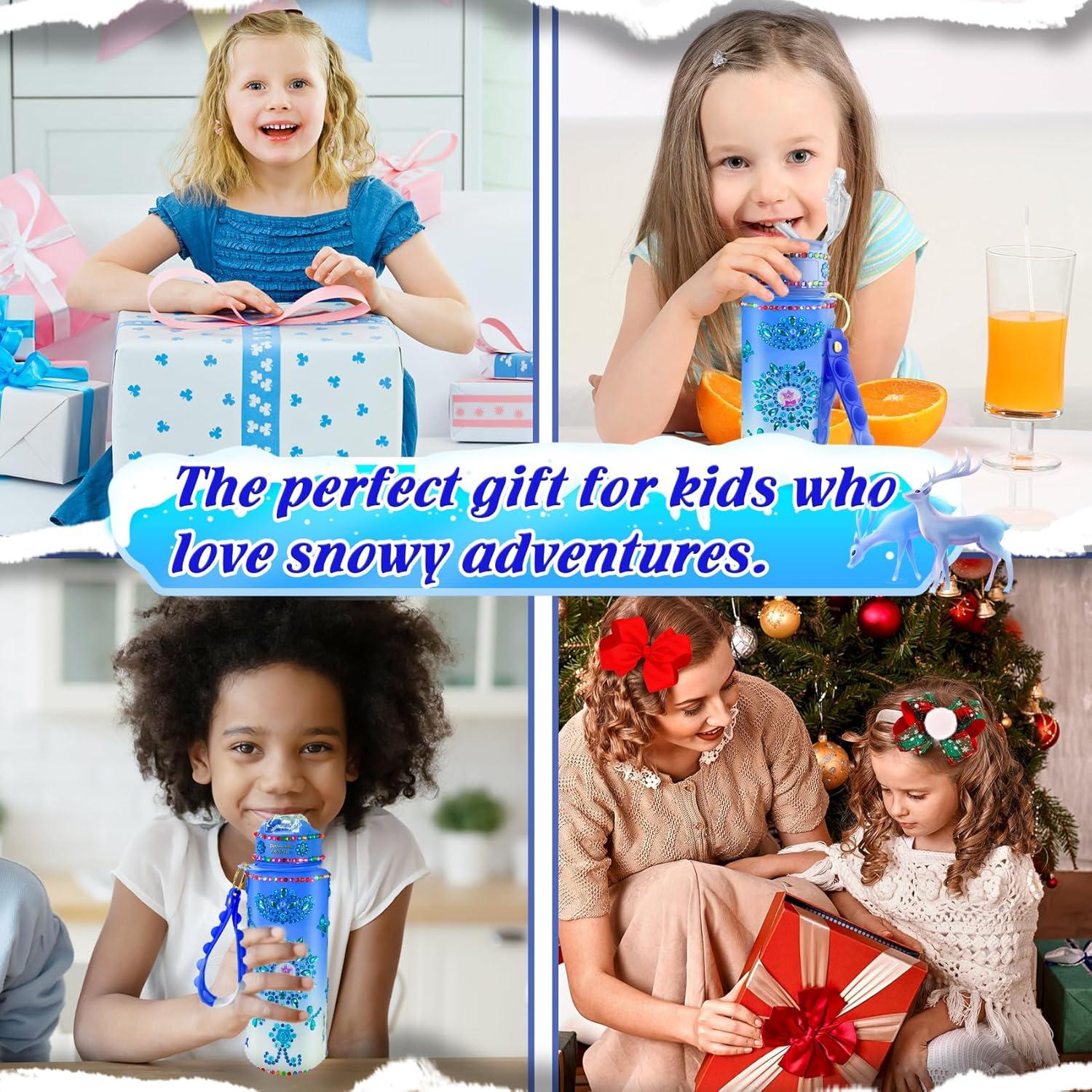 Kit de Botella de Agua Congelada YOFUN 600ml para Niñas