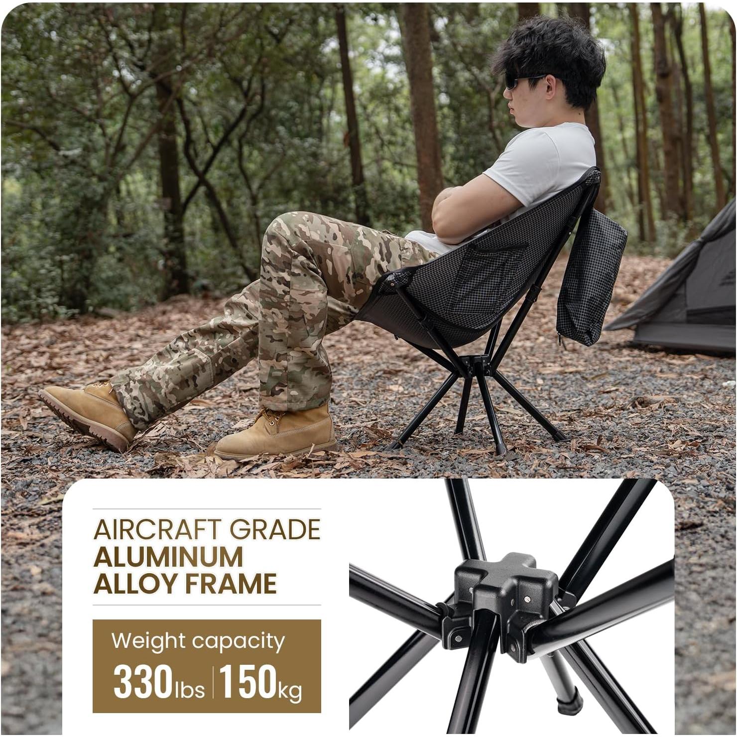 Silla de Camping Plegable OneTigris FORREST 1.18 kg 150 kg