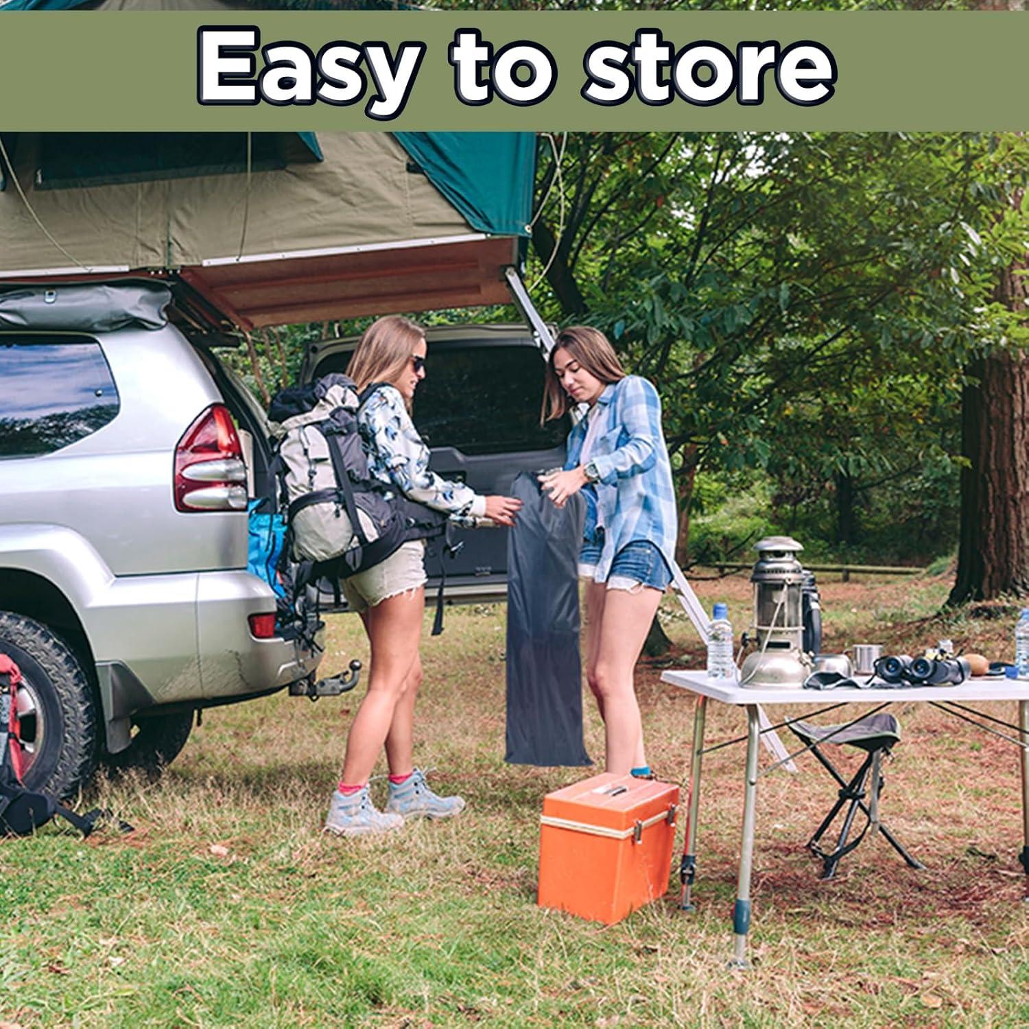 Cama de Camping Plegable Wenqik 204 kg Verde Militar 2 Piezas