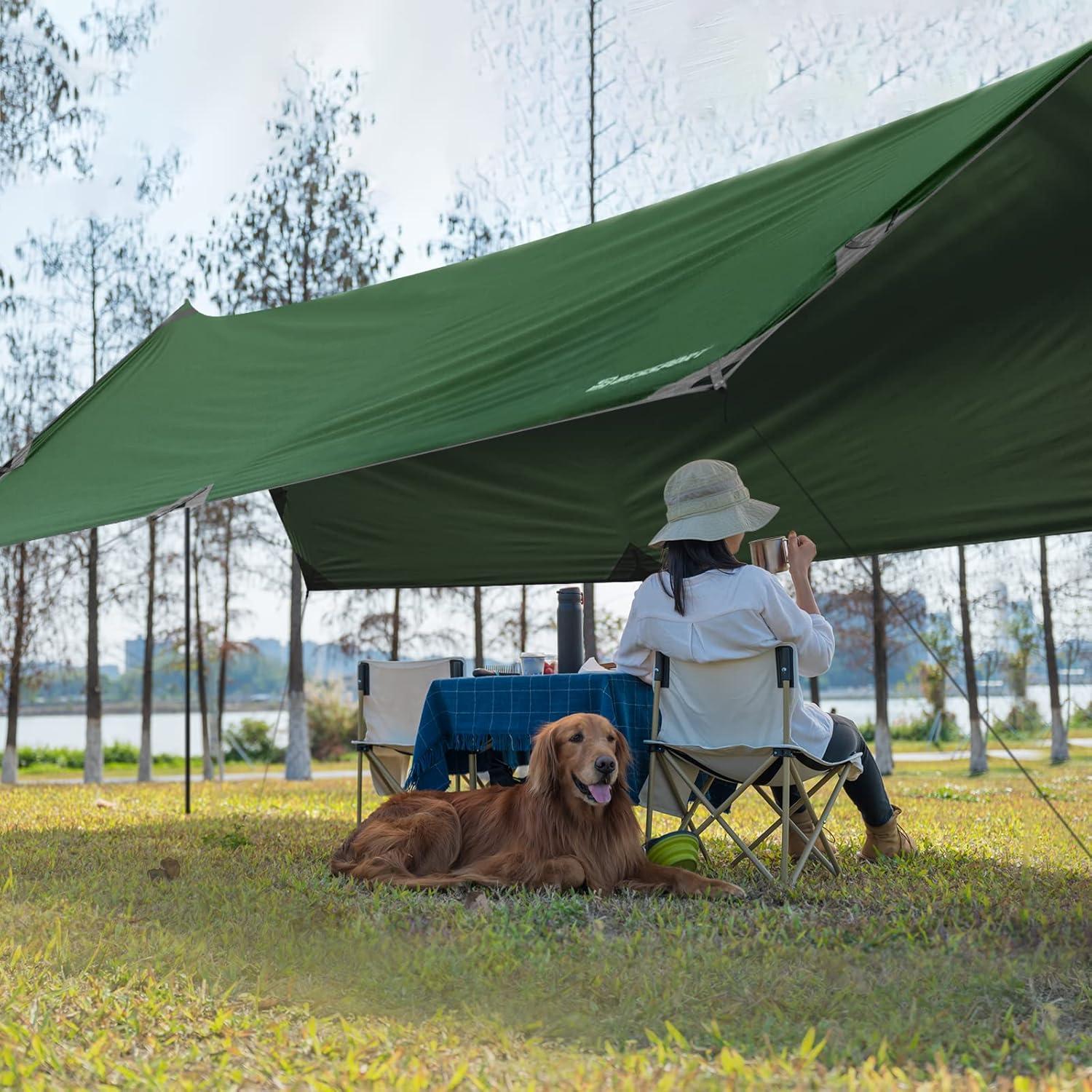 Toldo Camping Bessport 4.88x2.99m Impermeable con Postes