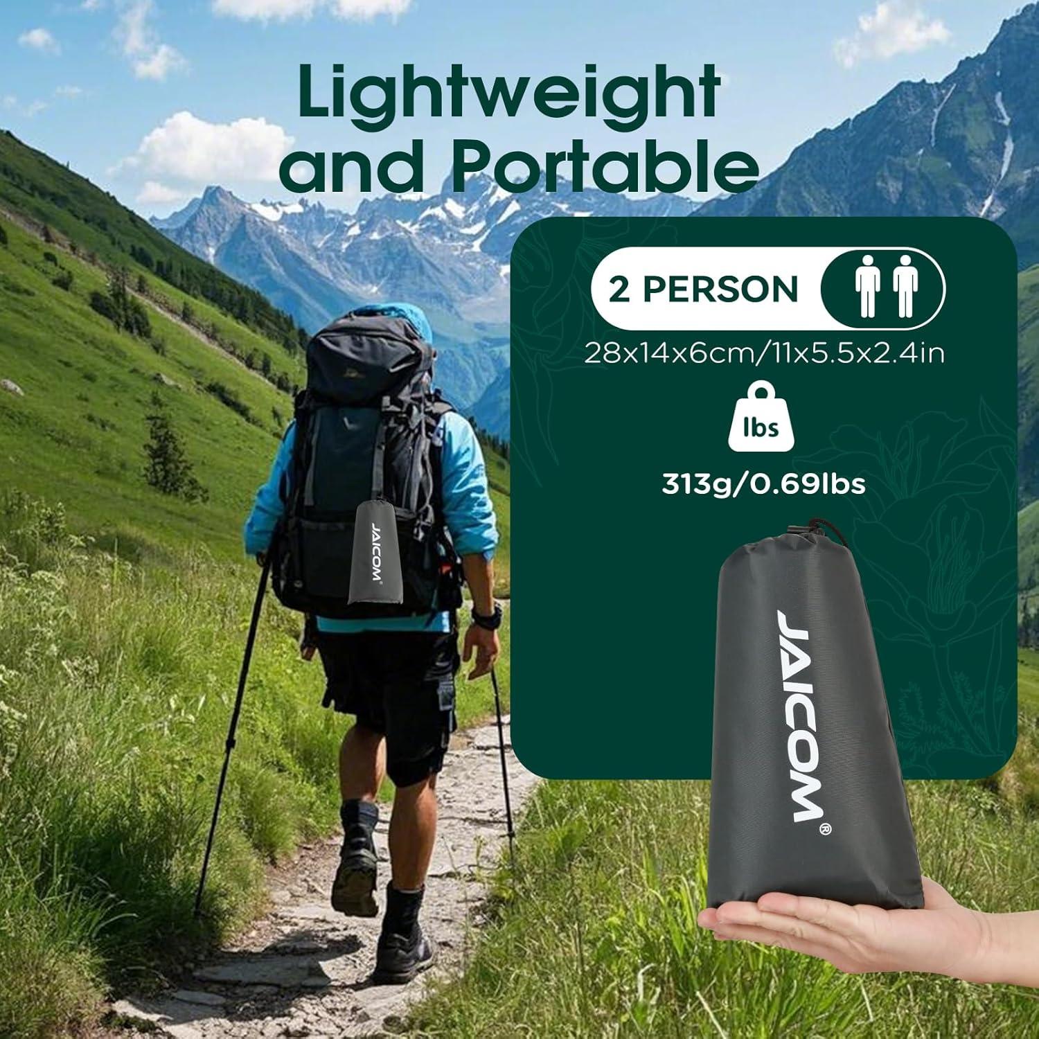 Huella de tienda JAICOM 2 personas 219x150cm impermeable