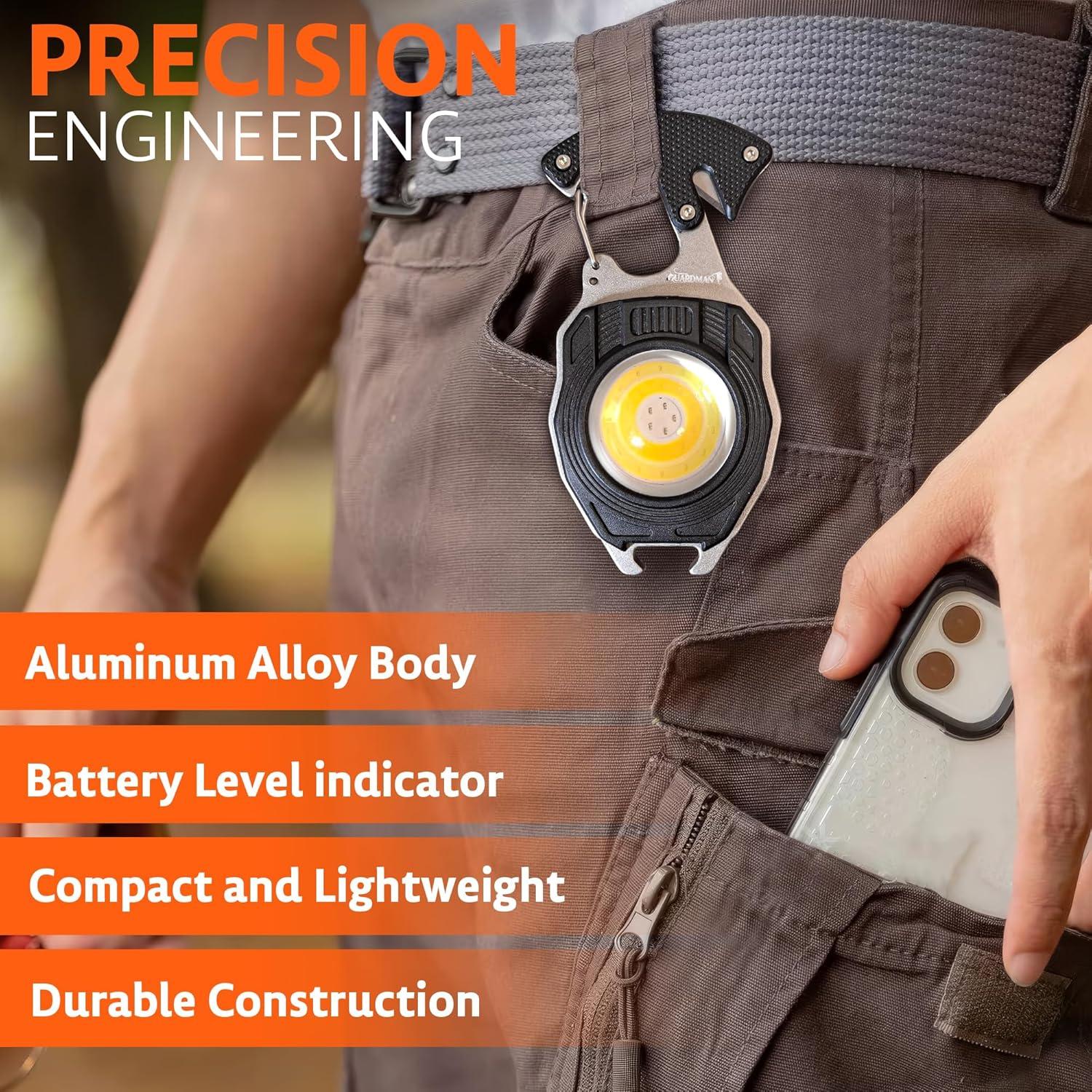 Herramienta de Supervivencia GUARDMAN con Linterna LED 800 Lúmenes