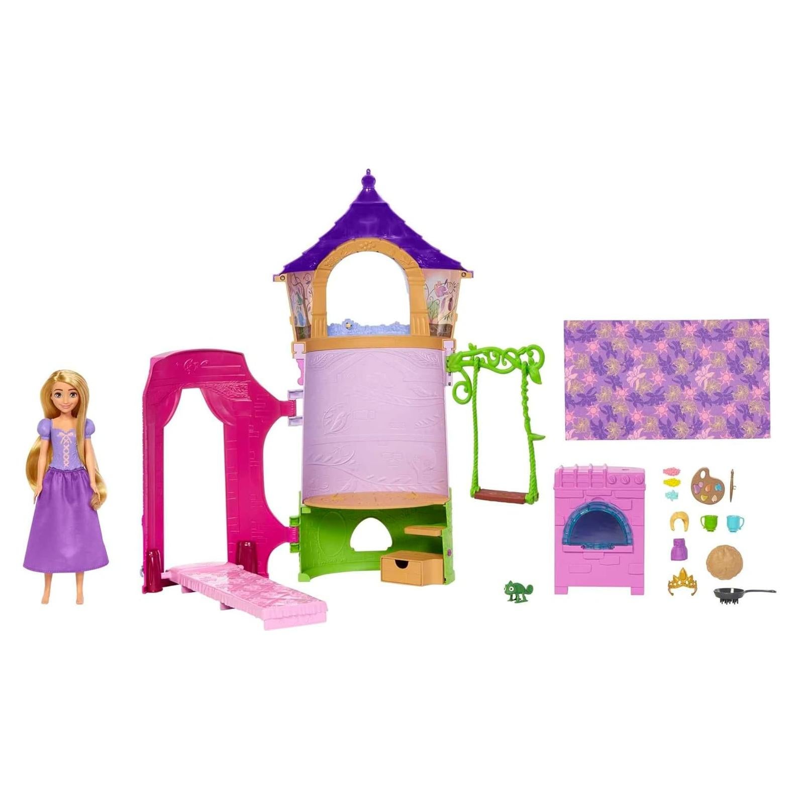 Casa de Muñecas Torre de Rapunzel Mattel con Muñeca y Accesorios