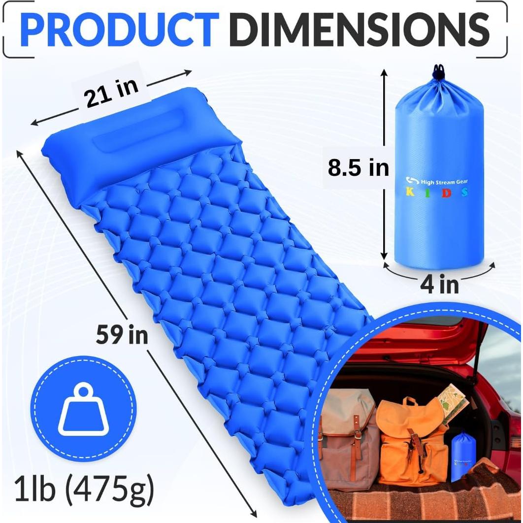 Colchoneta Inflable para Niños High Stream Gear 150x53 cm