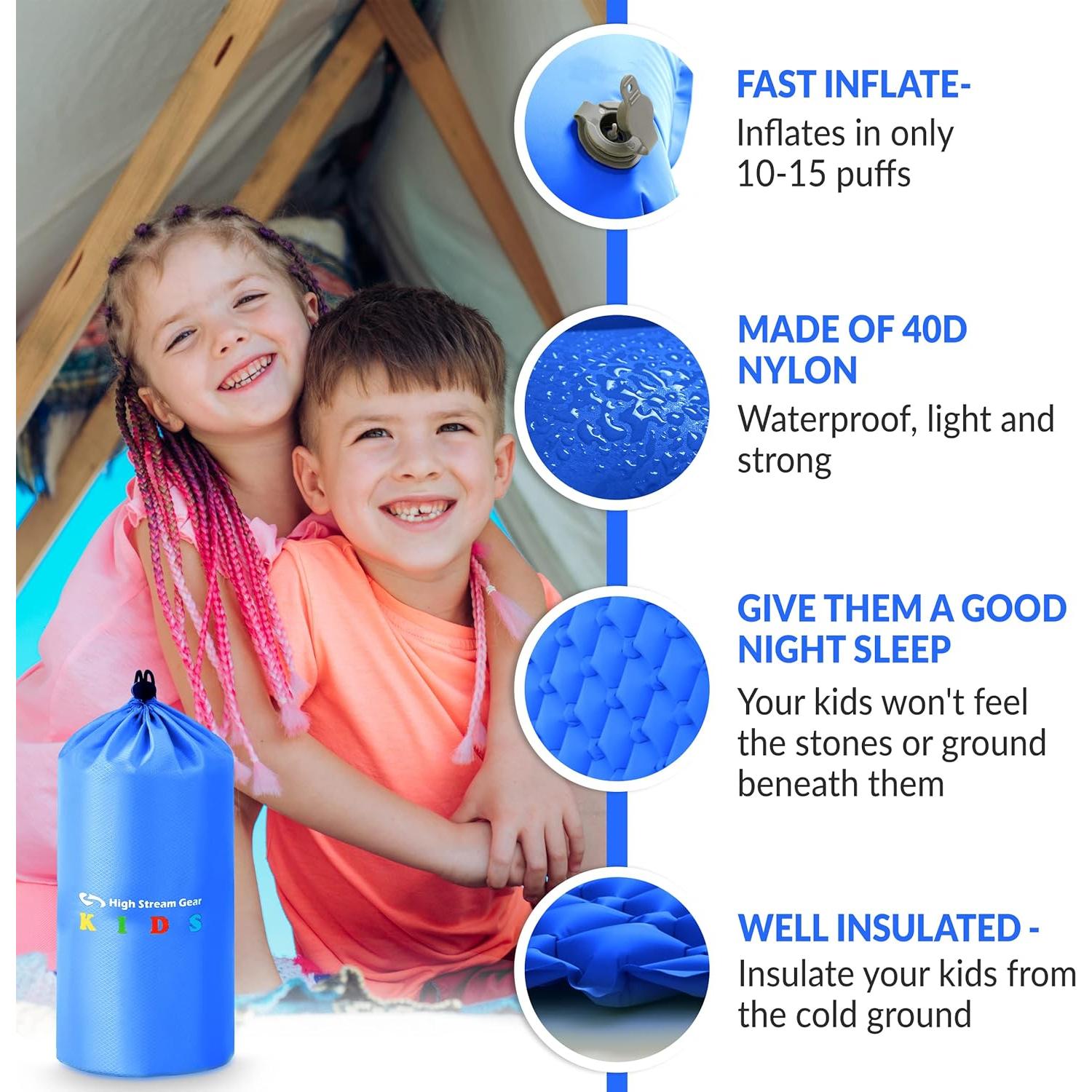 Colchoneta Inflable para Niños High Stream Gear 150x53 cm