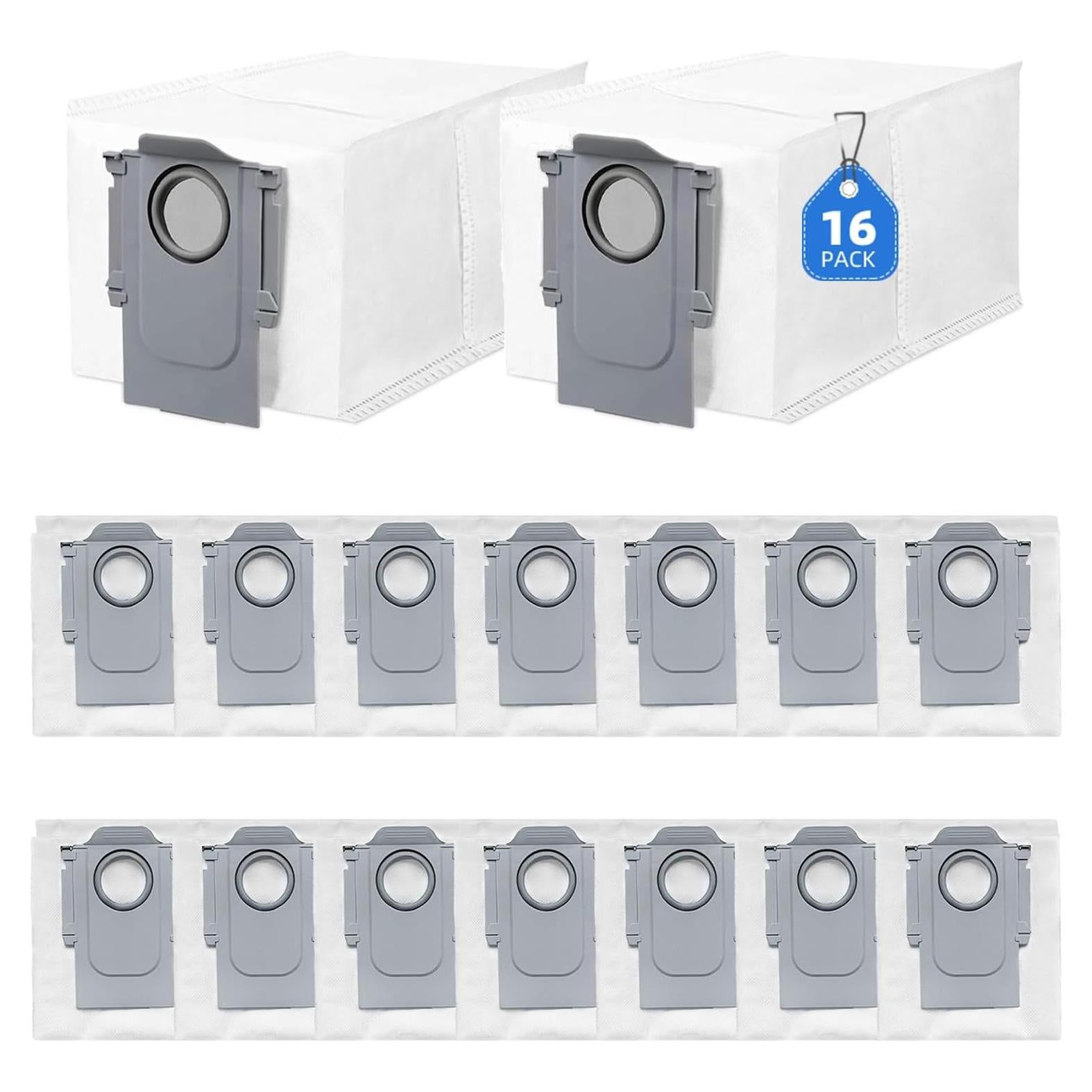 16 Bolsas de Polvo Compatibles para Roborock Qrevo y S8 Max