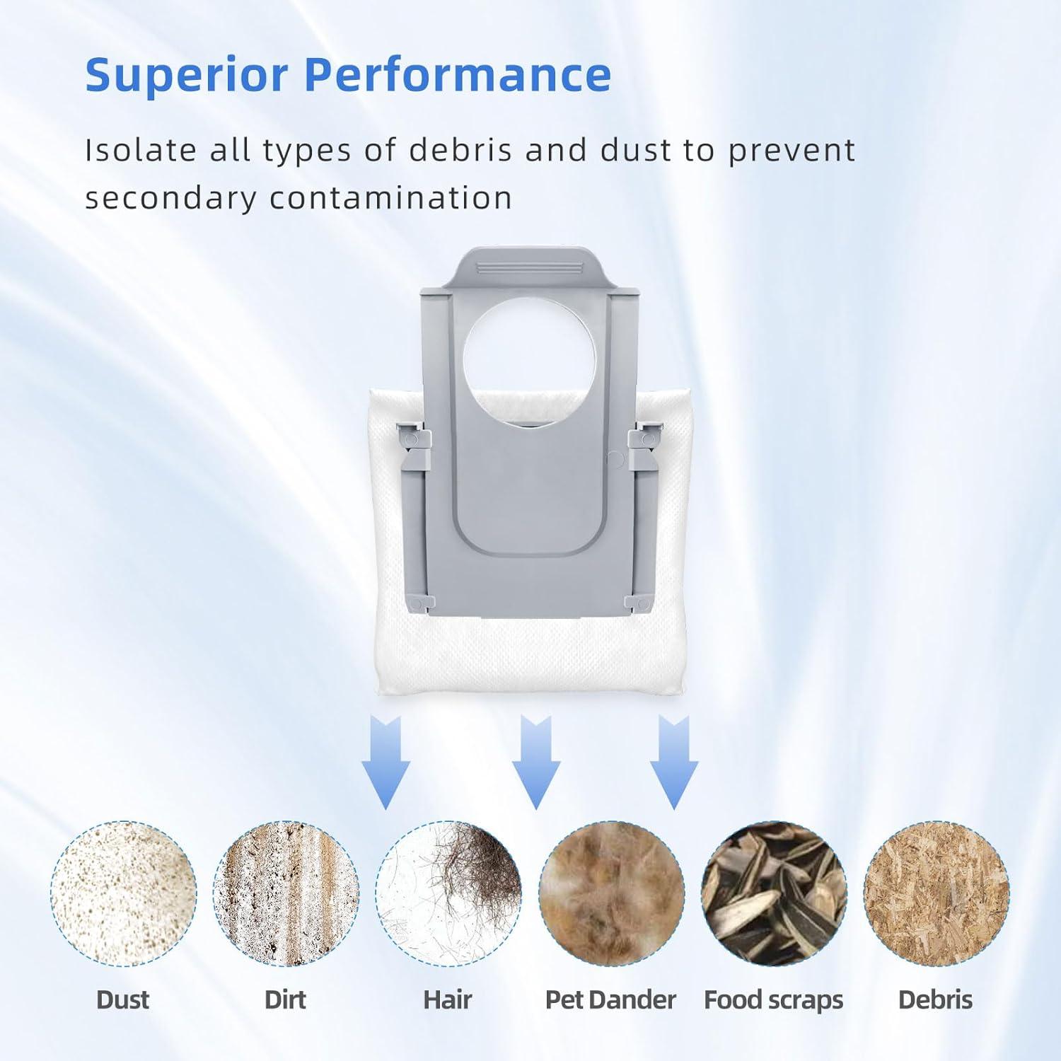 16 Bolsas de Polvo Compatibles para Roborock Qrevo y S8 Max