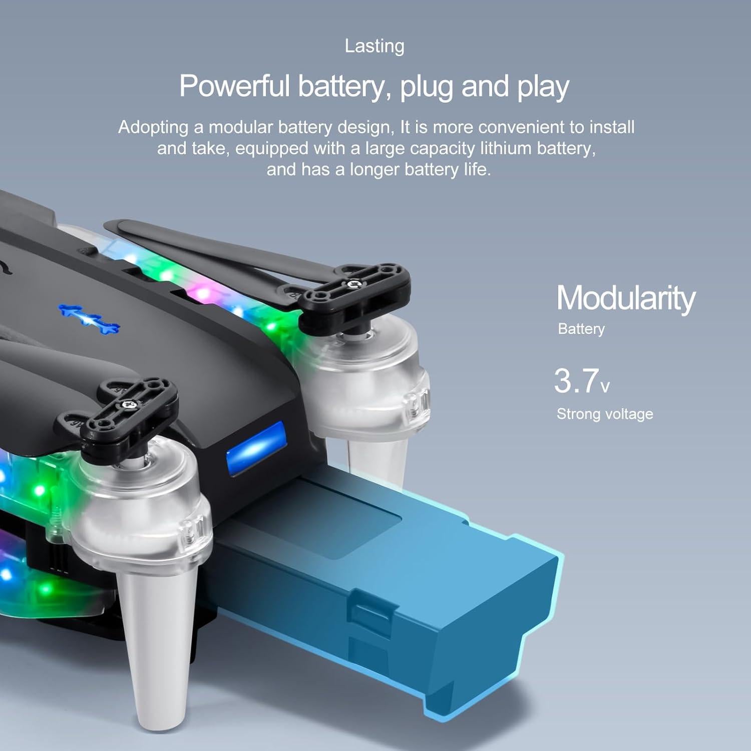 Drone ikaufen E99 con Doble Cámara 480p Plegable Negro