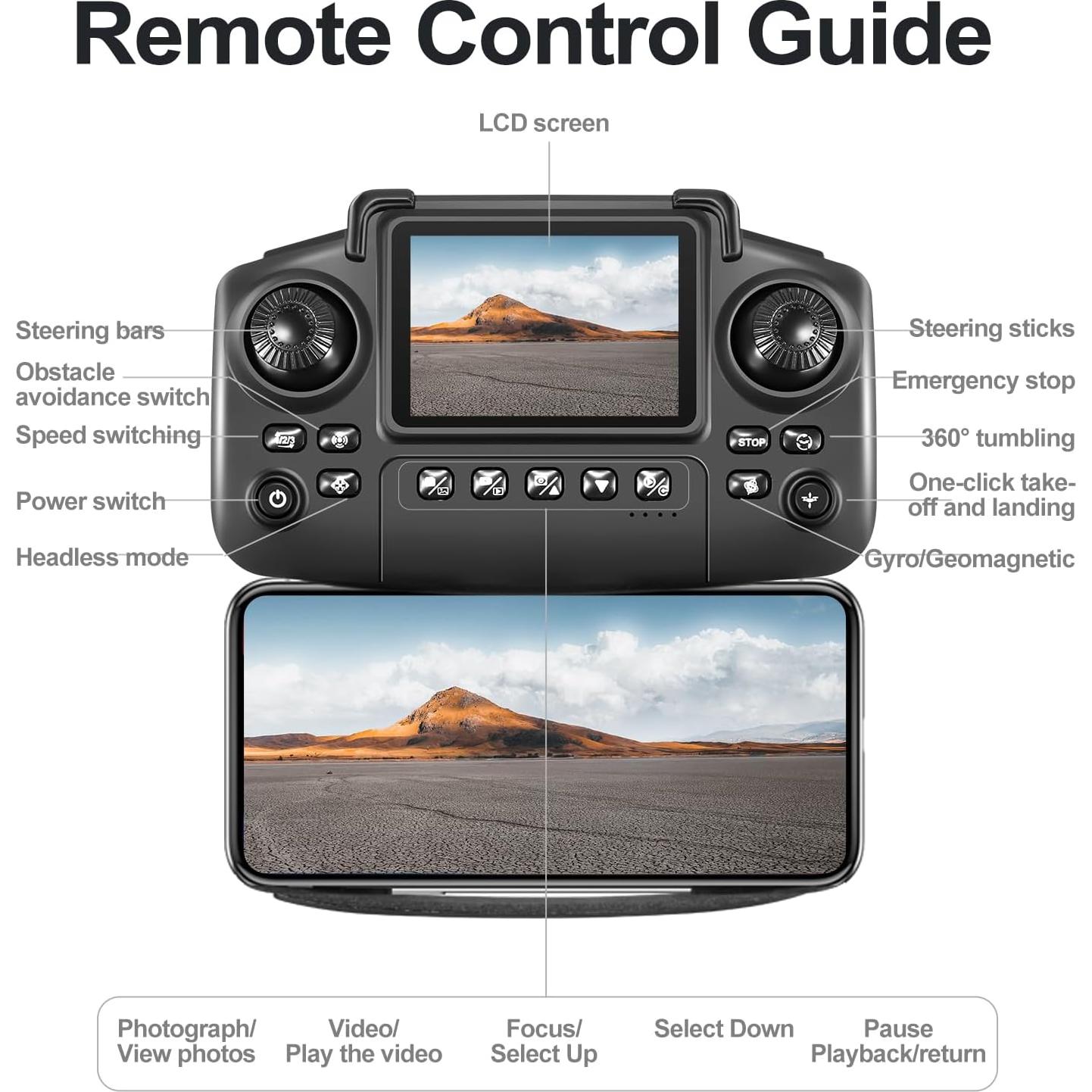 Drone ikaufen E88 con cámara dual HD 4K y control remoto