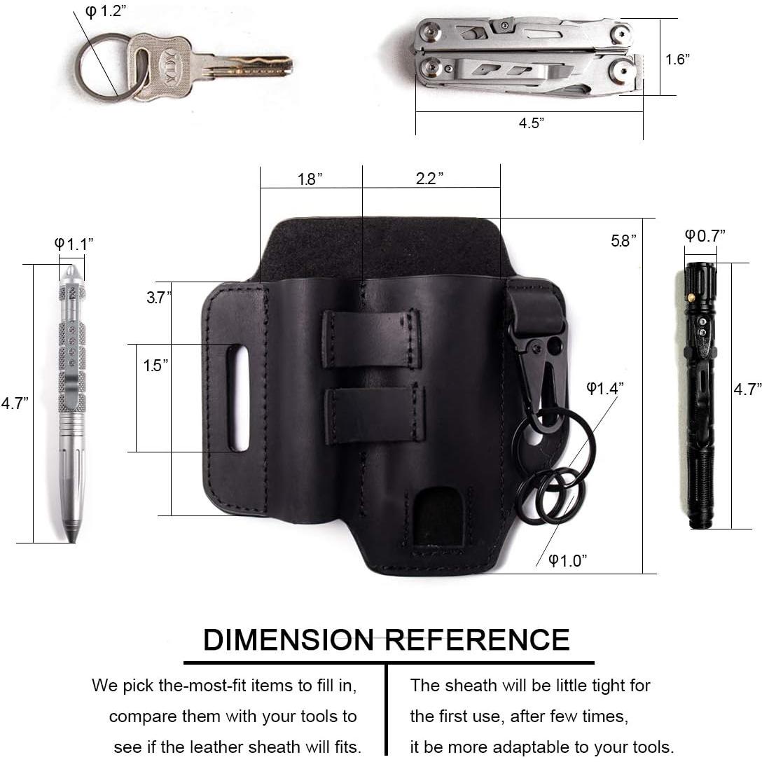Funda de Cinturón Multiherramienta Gentlestache de Cuero EDC